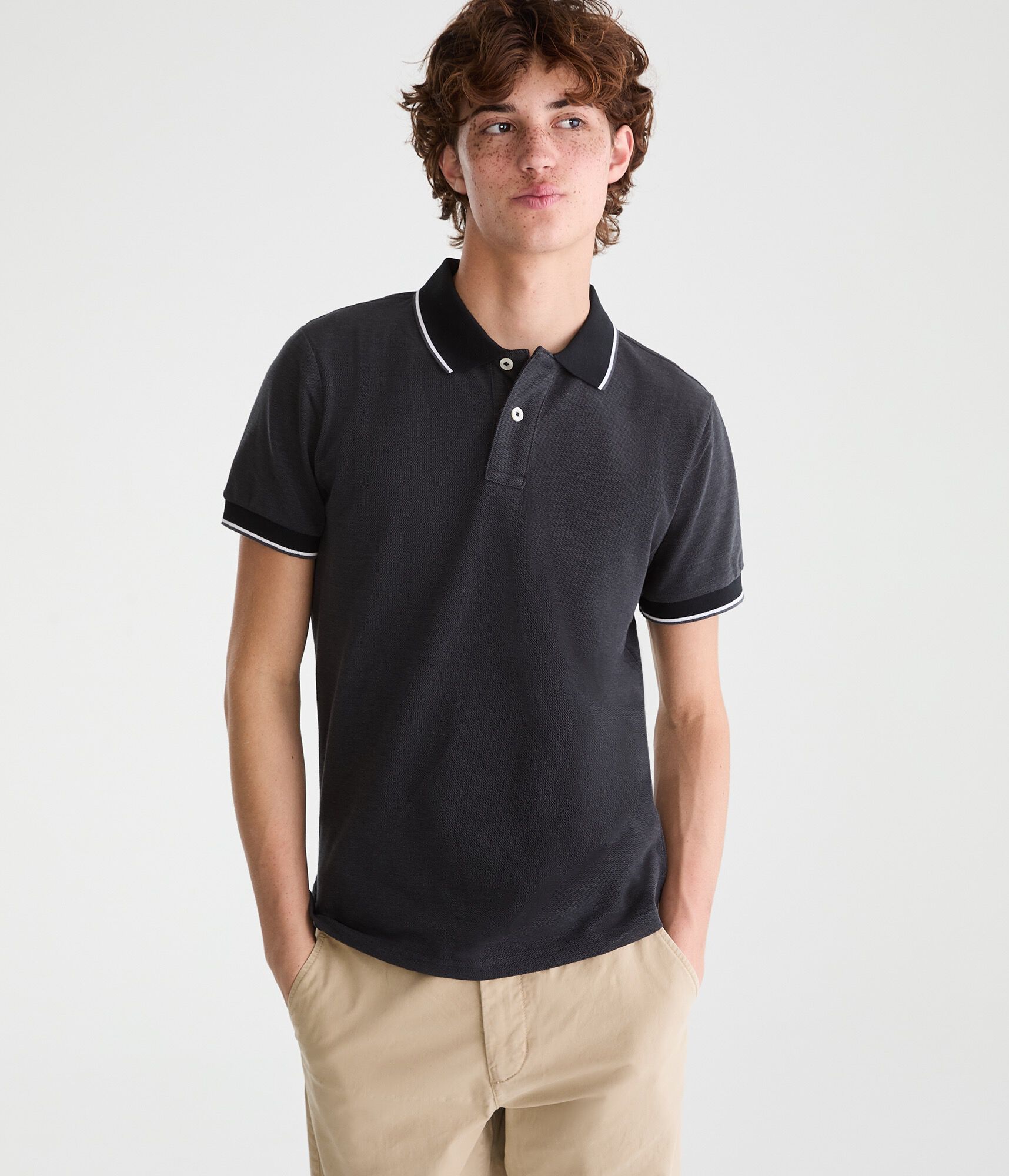 Contrast Tipped Piqu&eacute; Polo