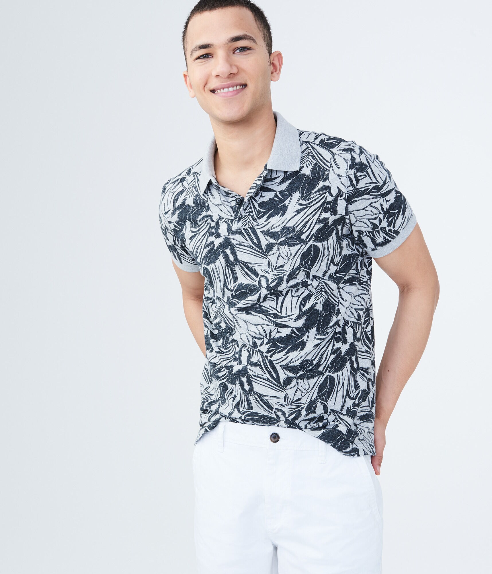 Rainforest Floral Jersey Polo