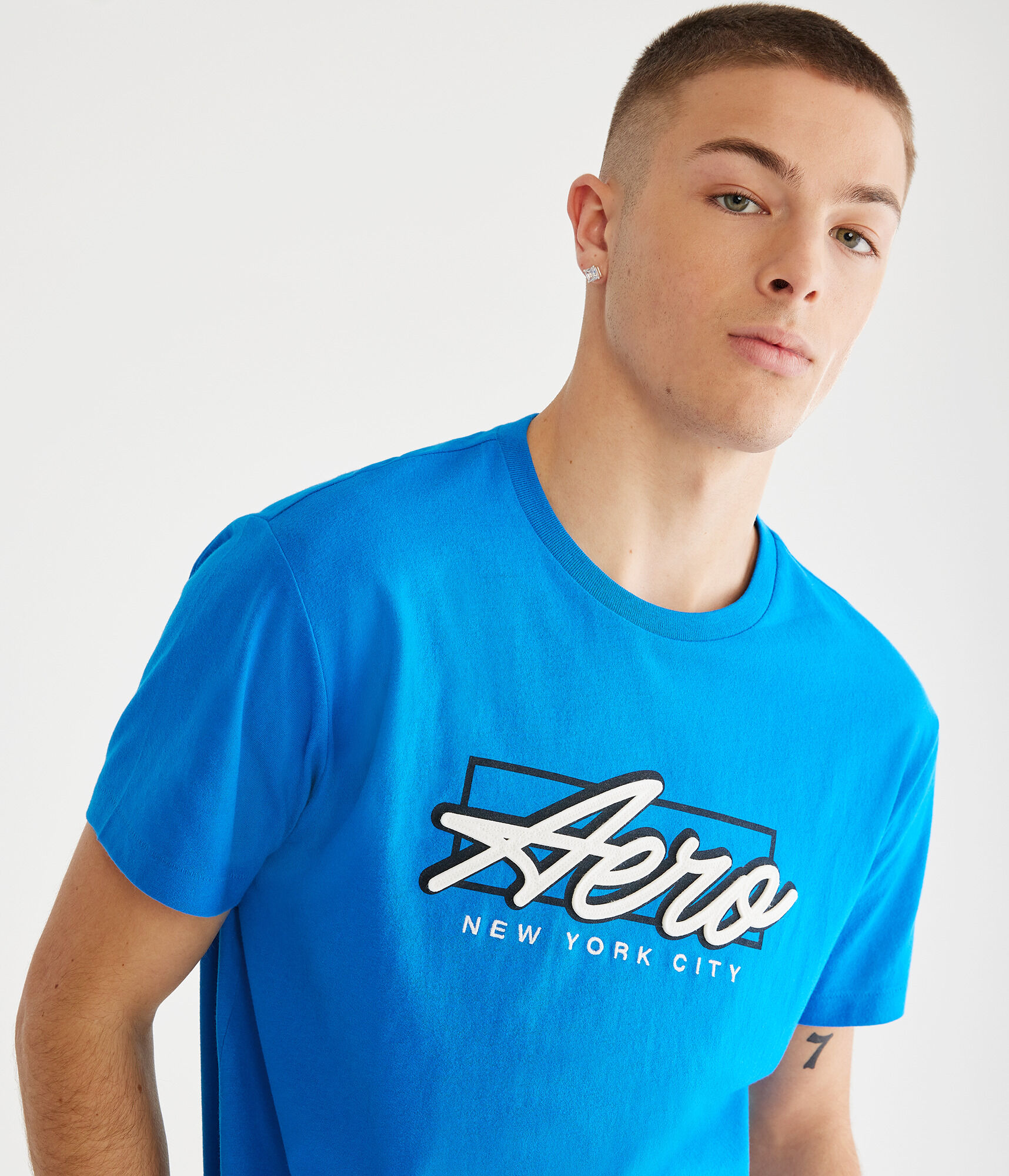 Aero Script Logo Appliqu&eacute; Graphic Tee