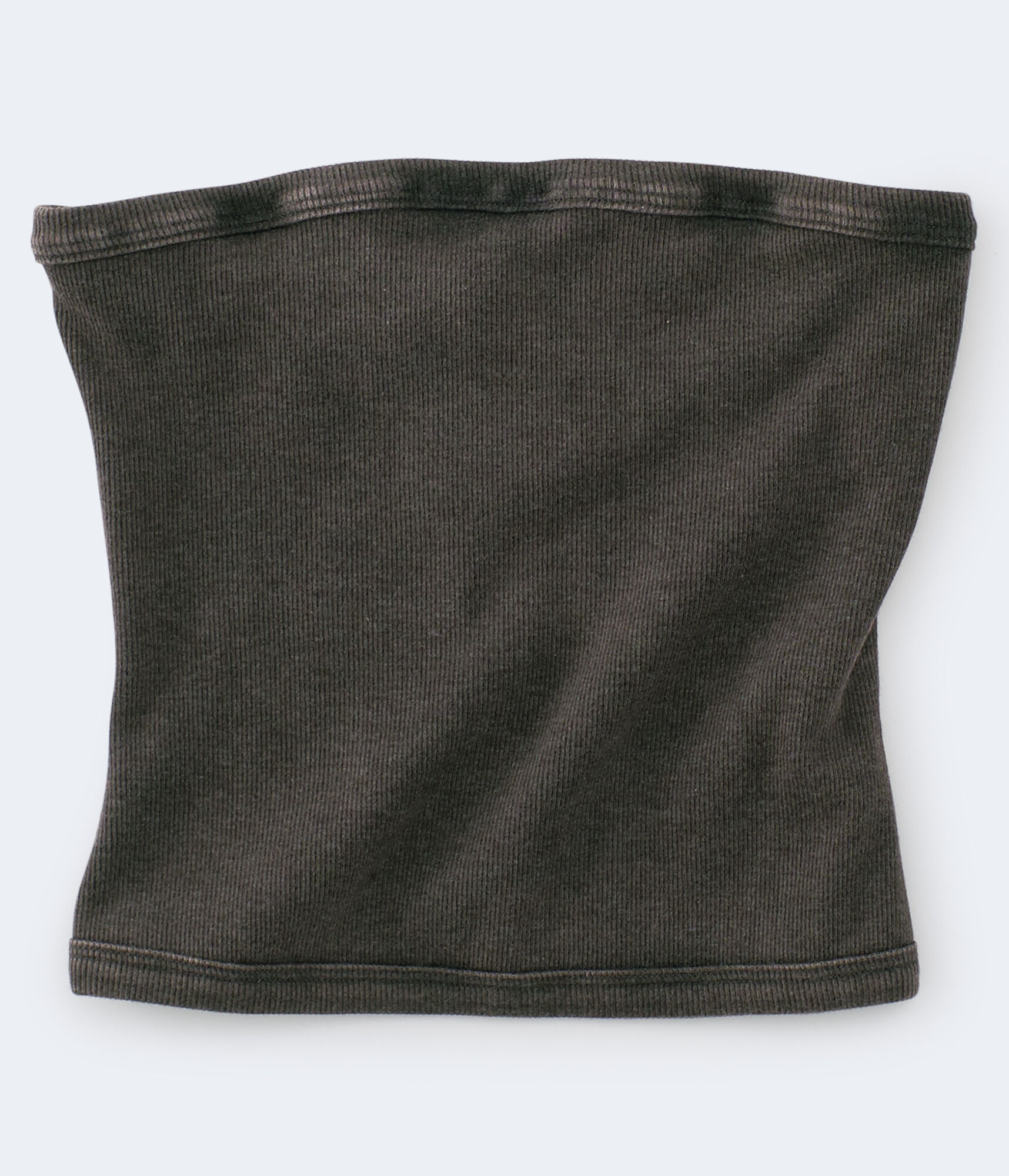 Acid Wash Ribbed Cropped Tube Top