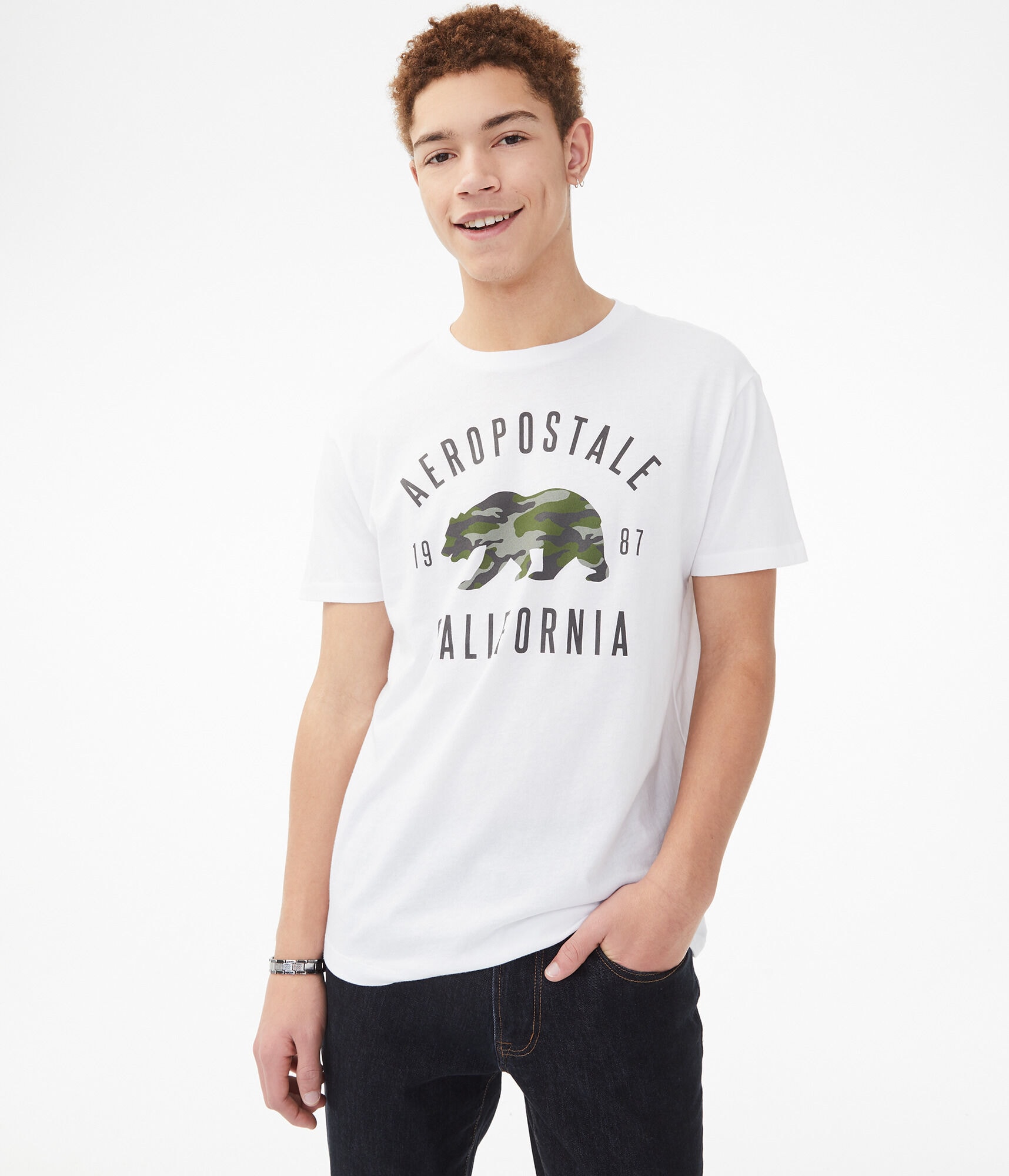 Aero Cali Camo Bear Graphic Tee