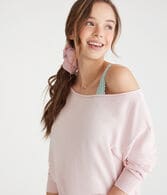 Slouchy Slash-Neck Sweater