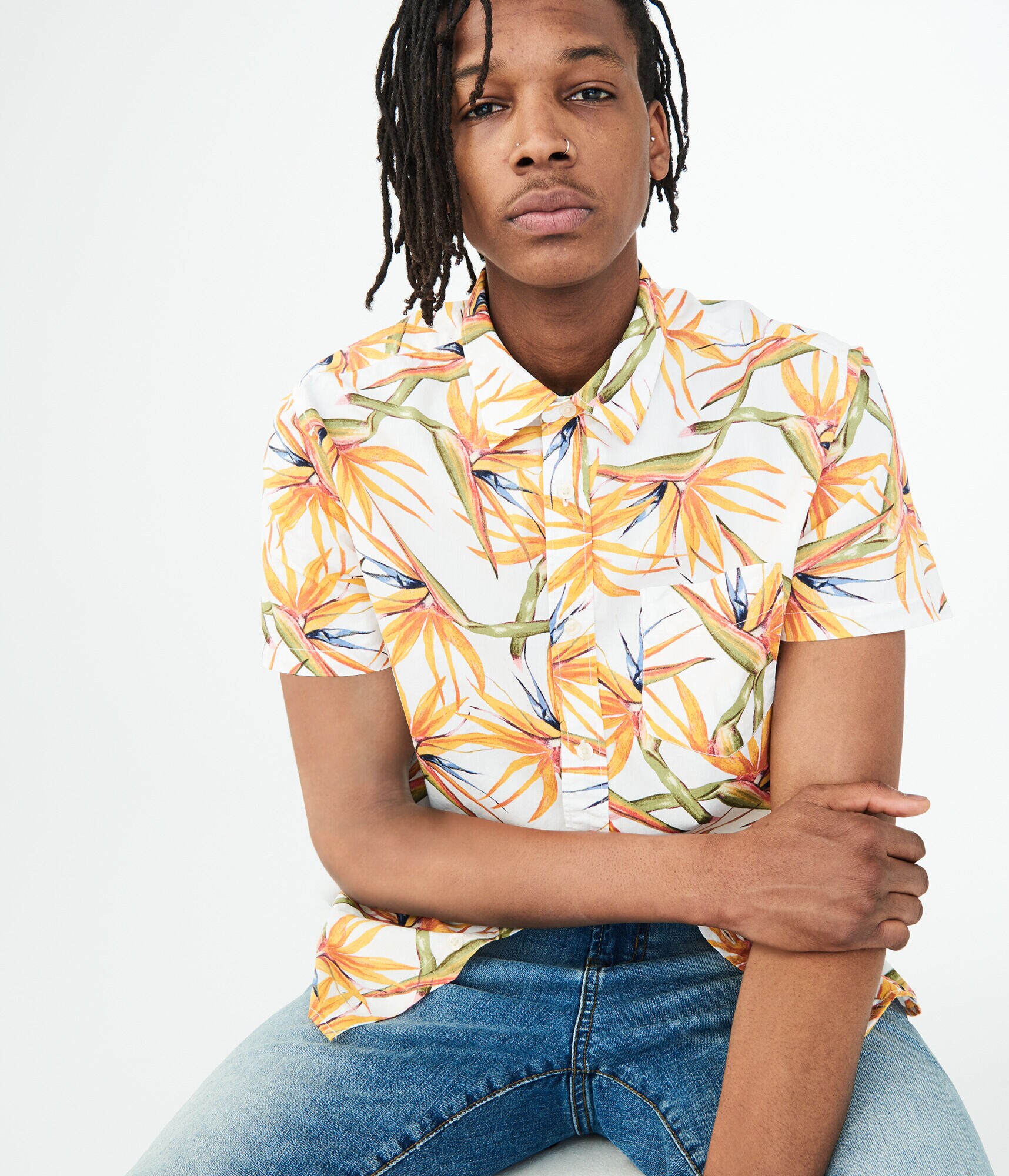 Bird-Of-Paradise Woven Shirt