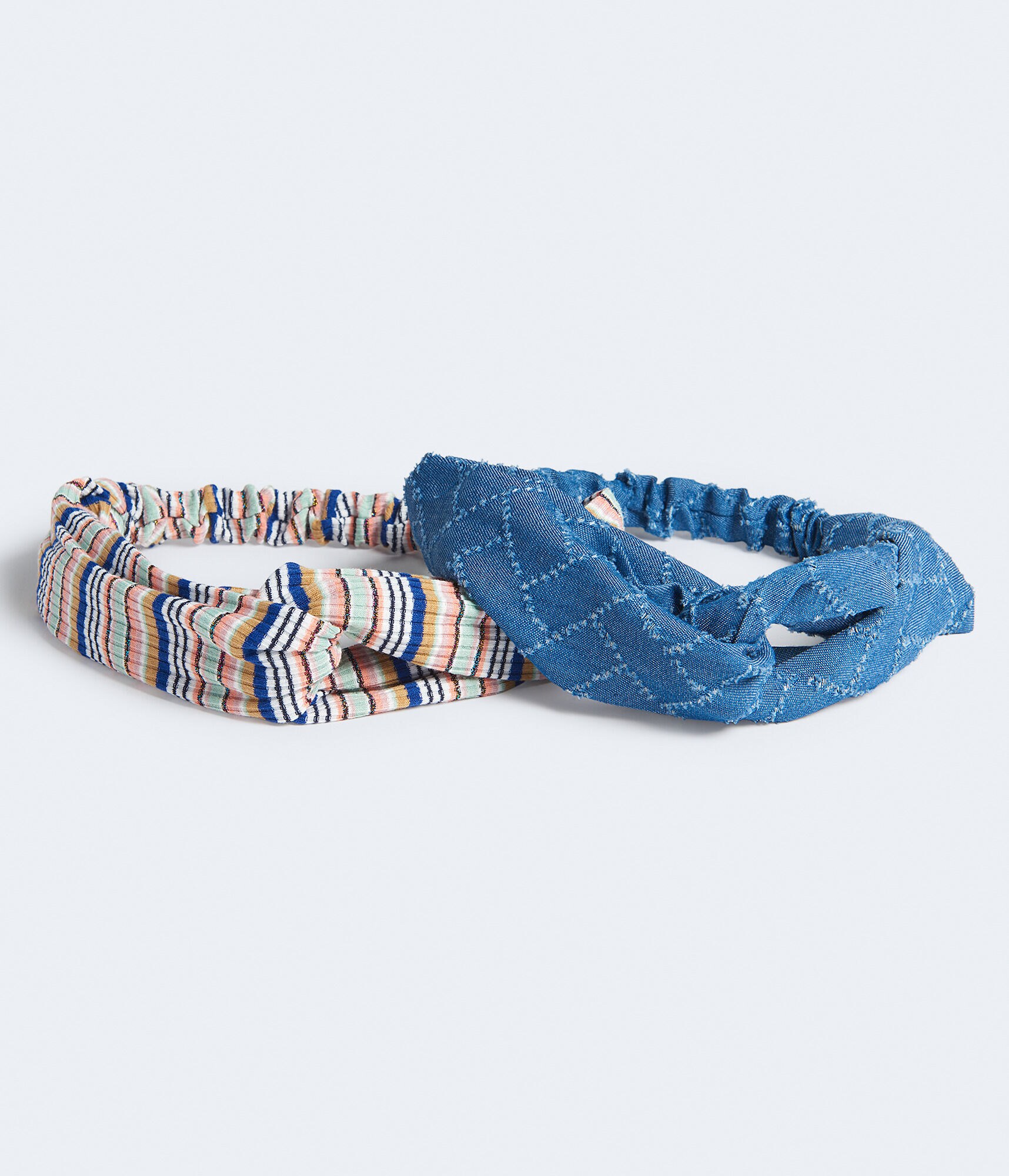Stripe &amp; Denim Headband 2-Pack