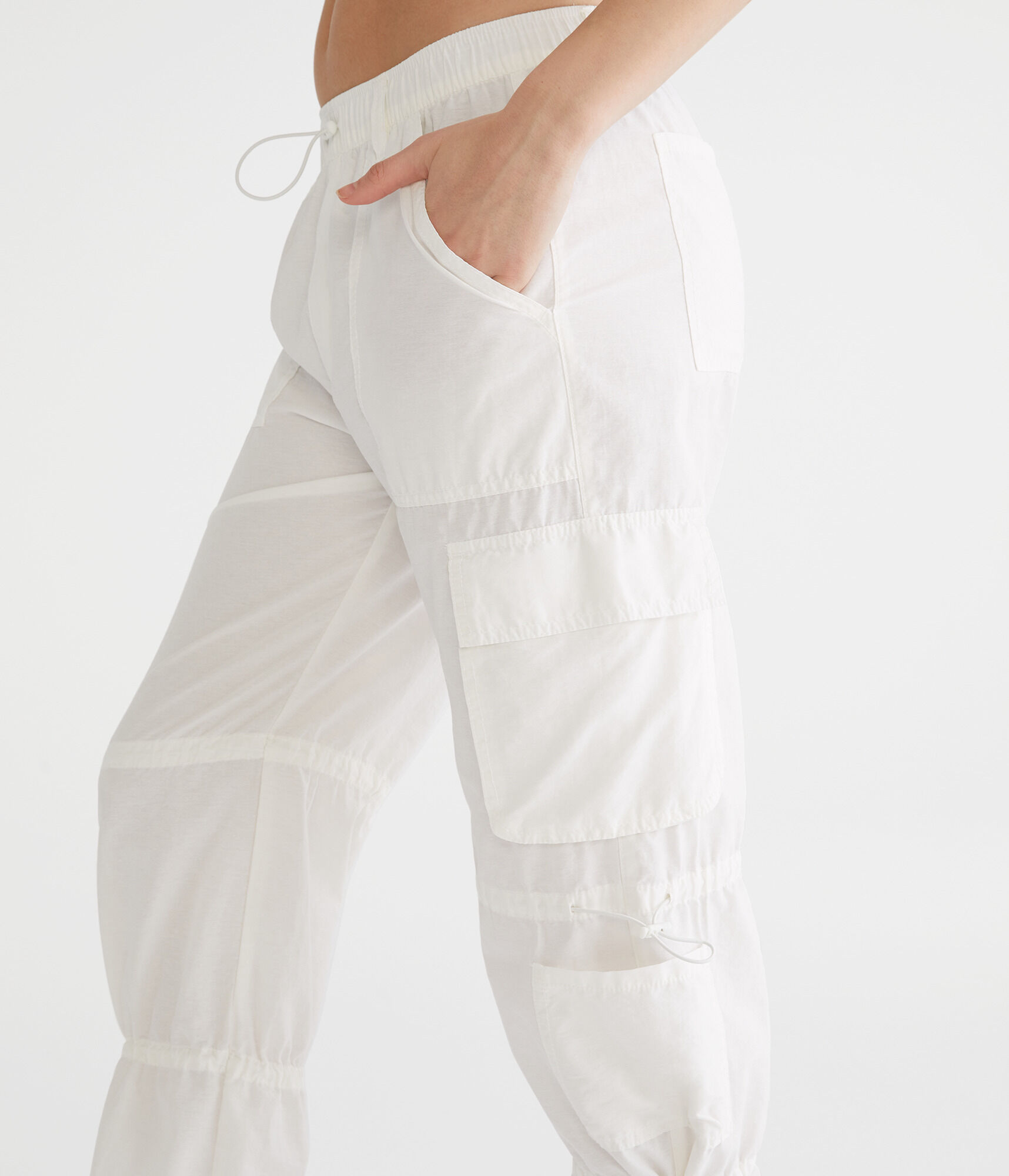 Mid-Rise Parachute Pants