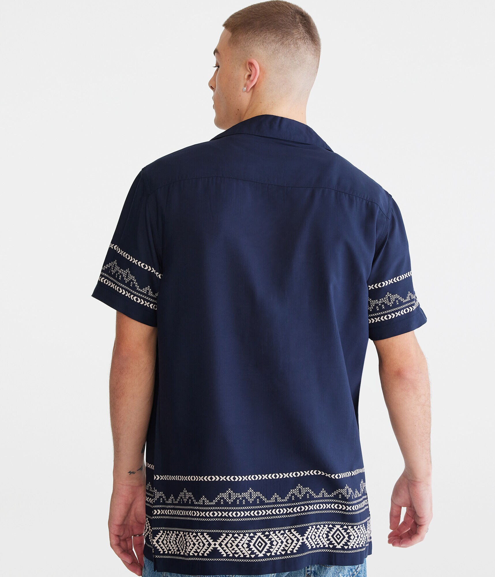 Global Border Print Camp Shirt