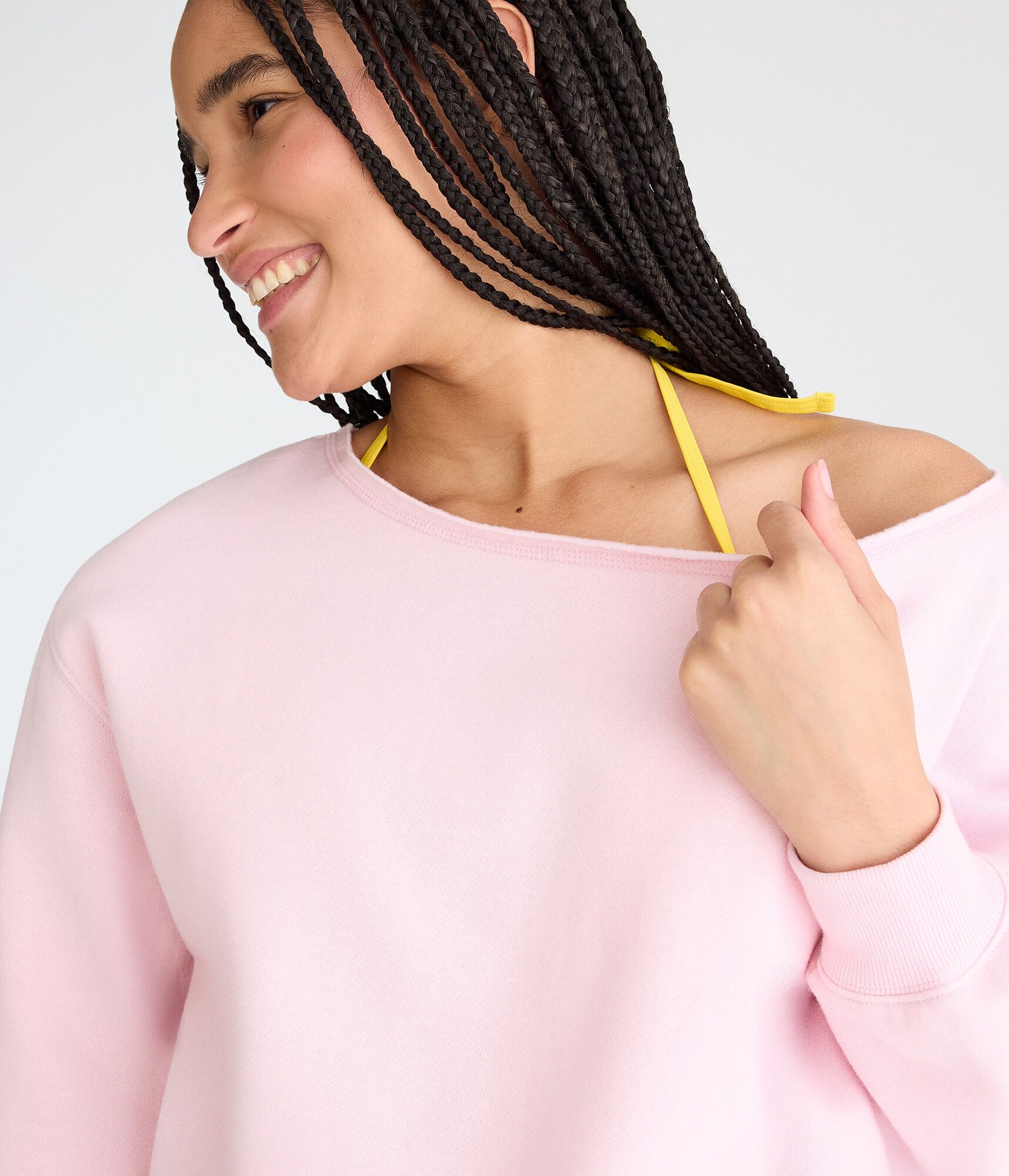 Cloud Soft Oversized Off-The-Shoulder Sweatshirt
