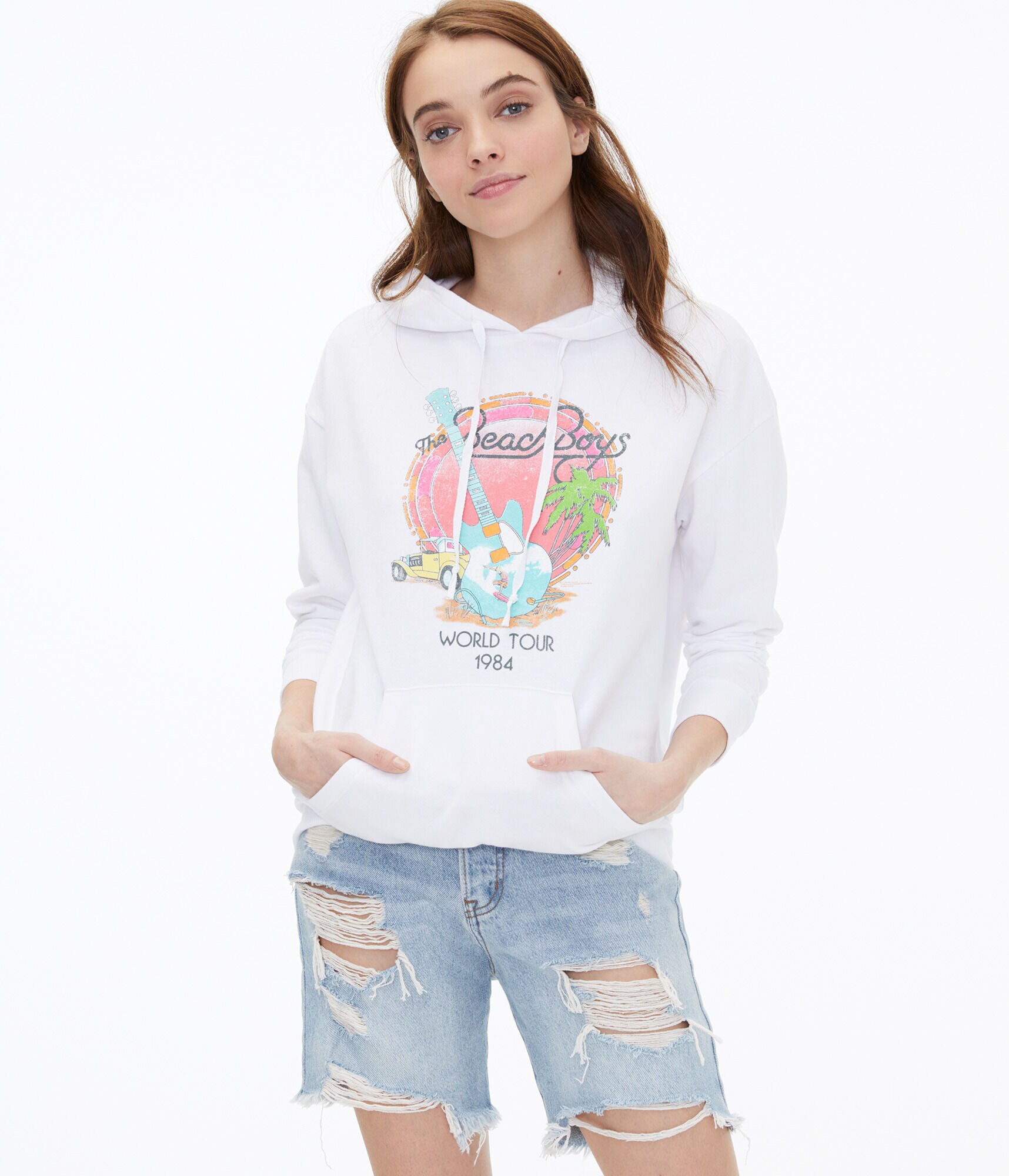 Beach Boys World Tour Boyfriend Pullover Hoodie
