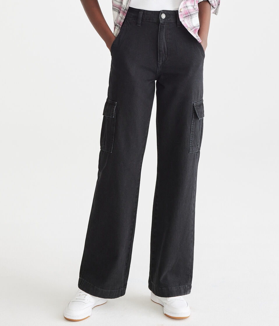 High-Rise Wide Leg Cargo Jean