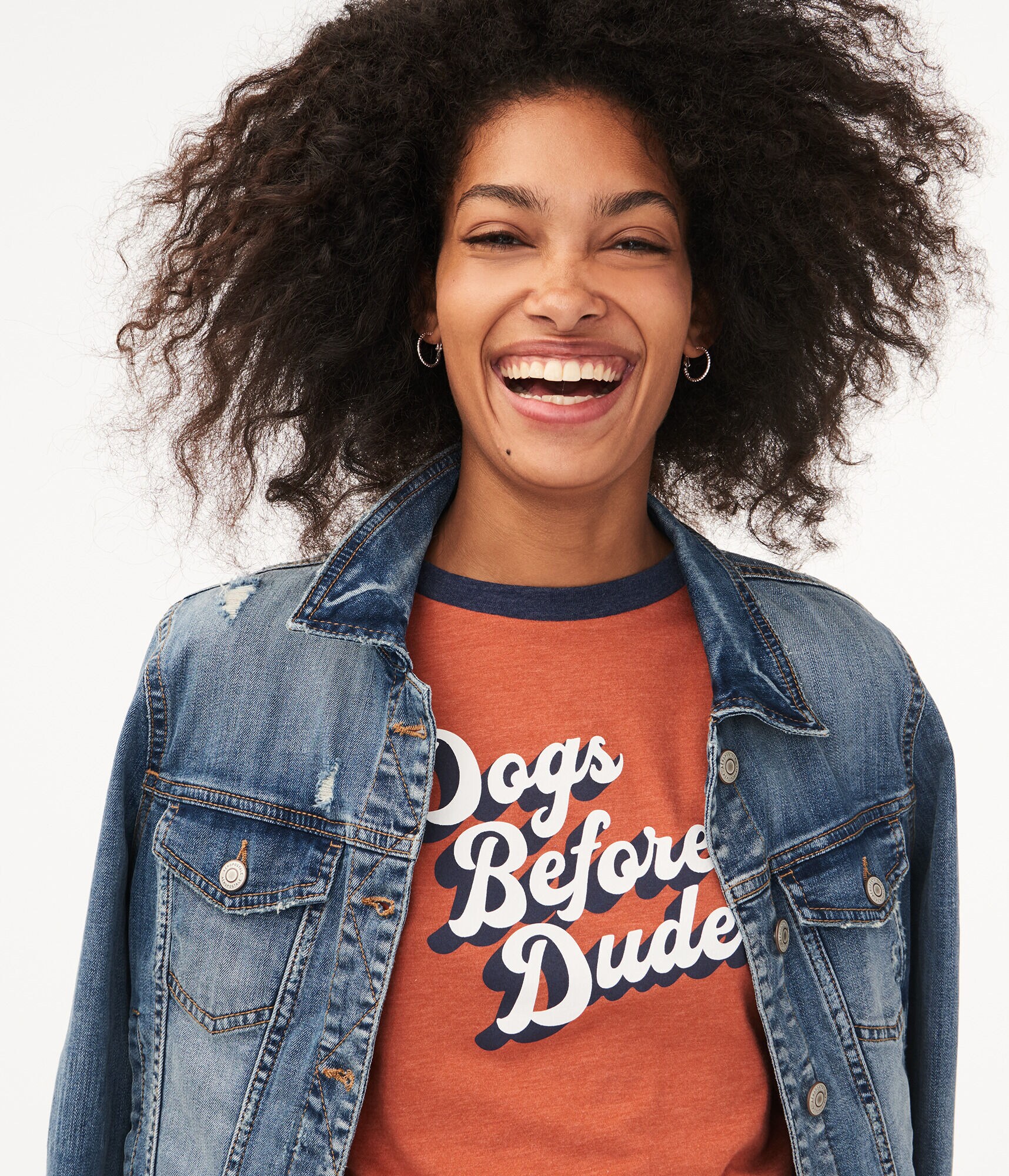 Dogs Before Dudes Ringer Graphic Tee