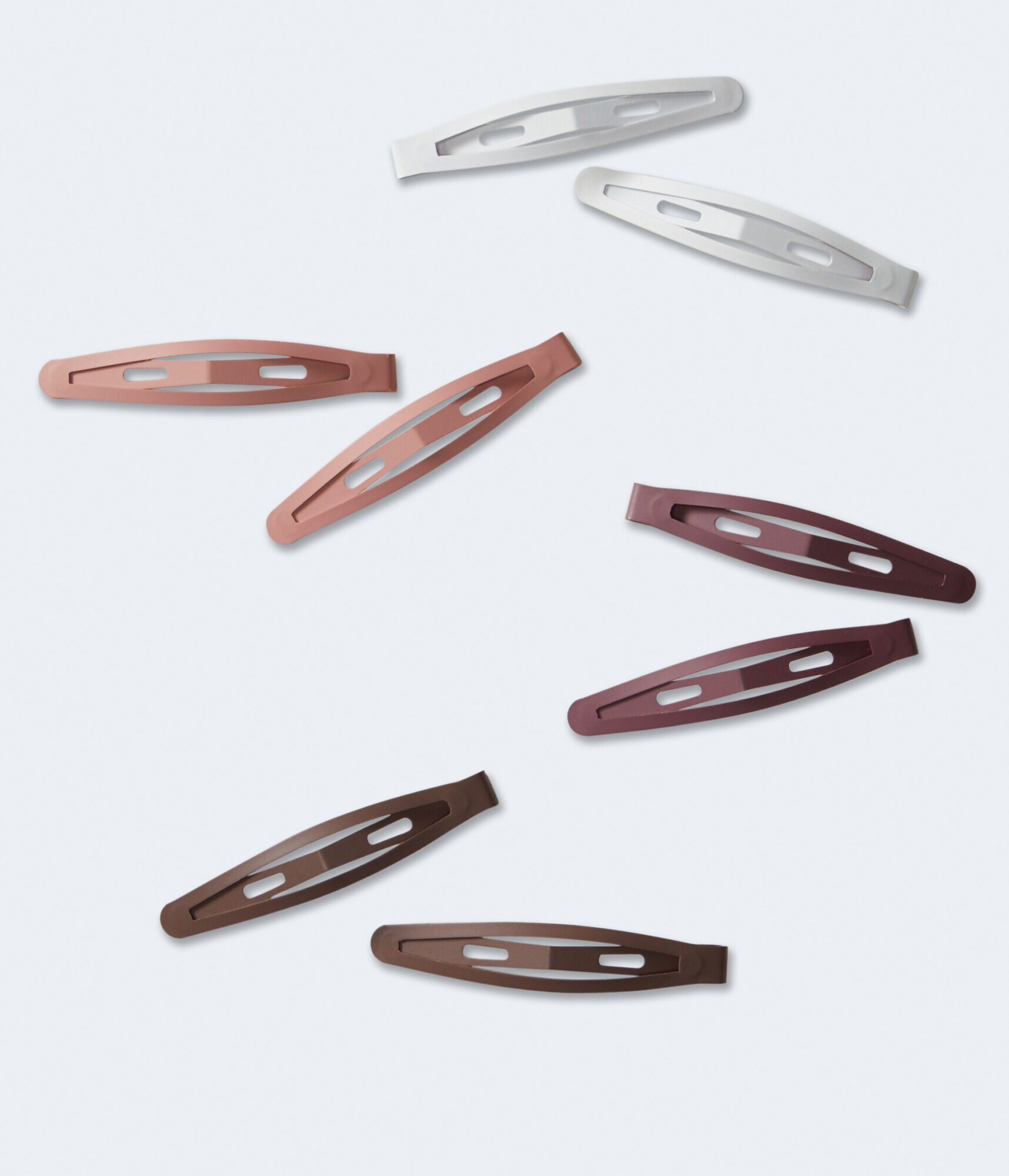 Matte Snap Hair Clip 8-Pack