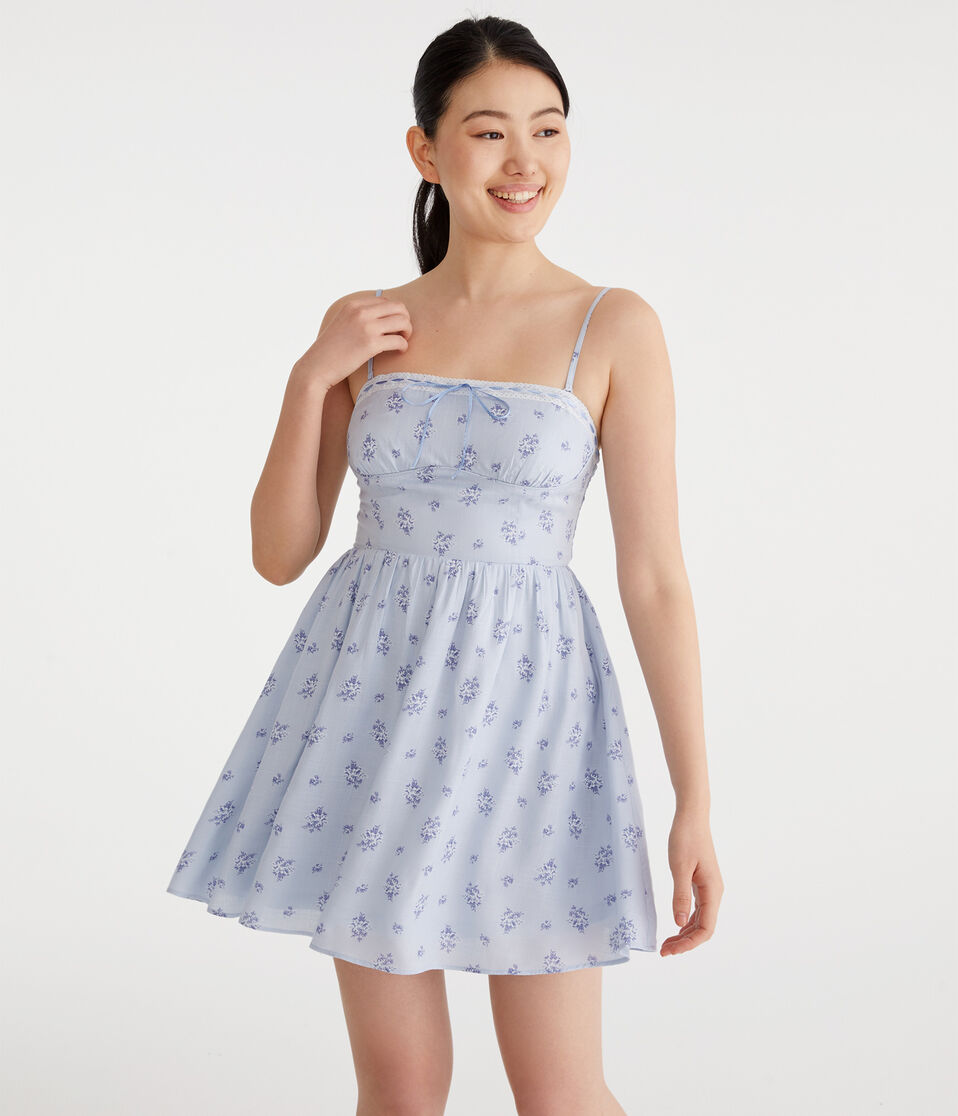 Floral Strapless Fit & Flare Dress