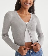 Ribbed V-Neck Cardigan