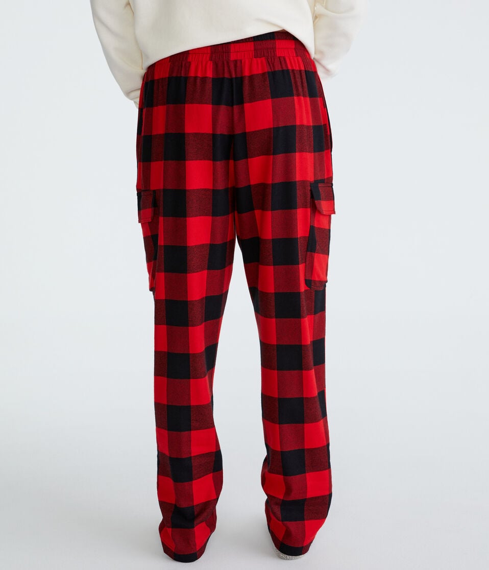 Buffalo Plaid Flannel Cargo Sleep Pants
