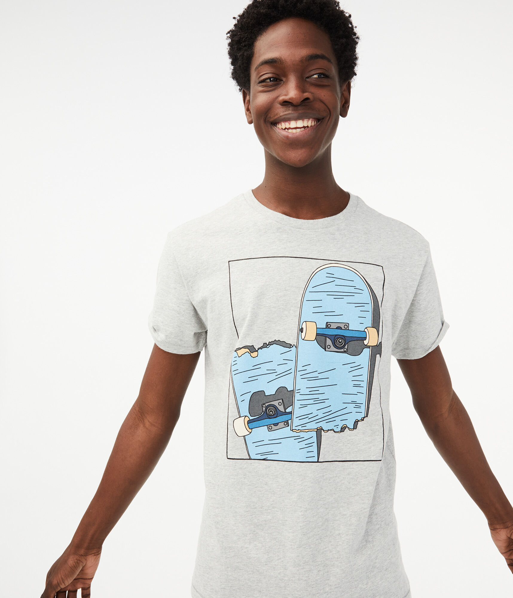 Broken Skateboard Graphic Tee