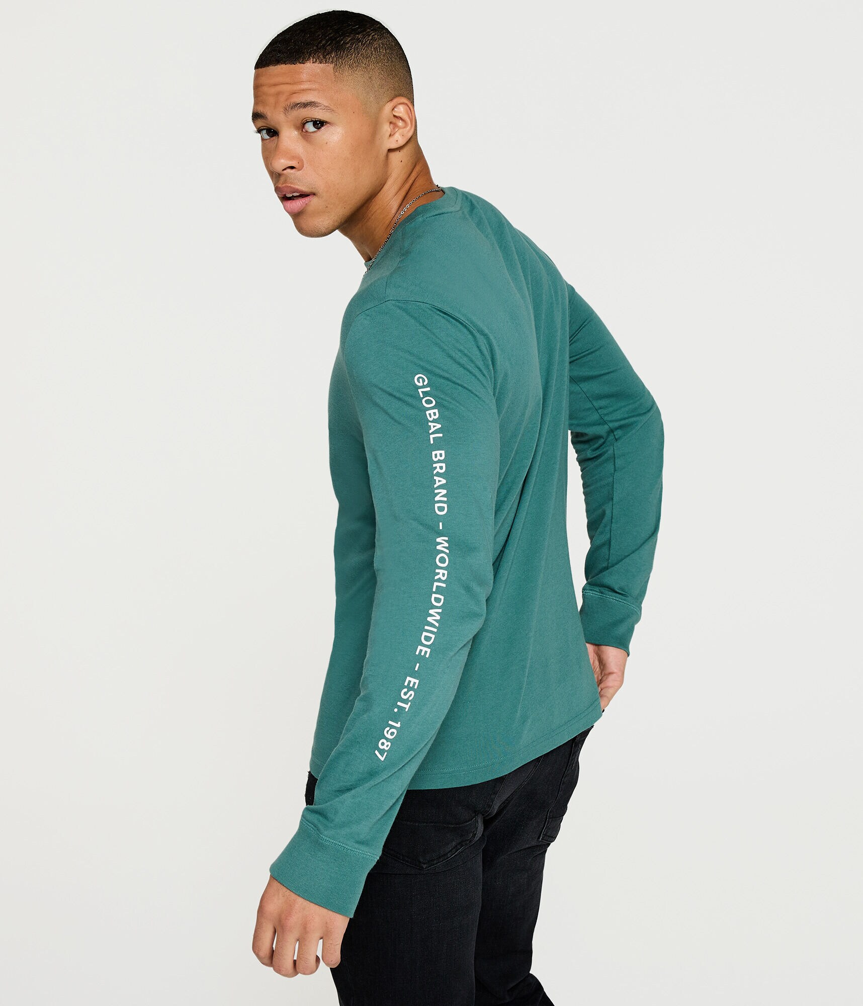 Long Sleeve Aeropostale Globe Logo Graphic Tee