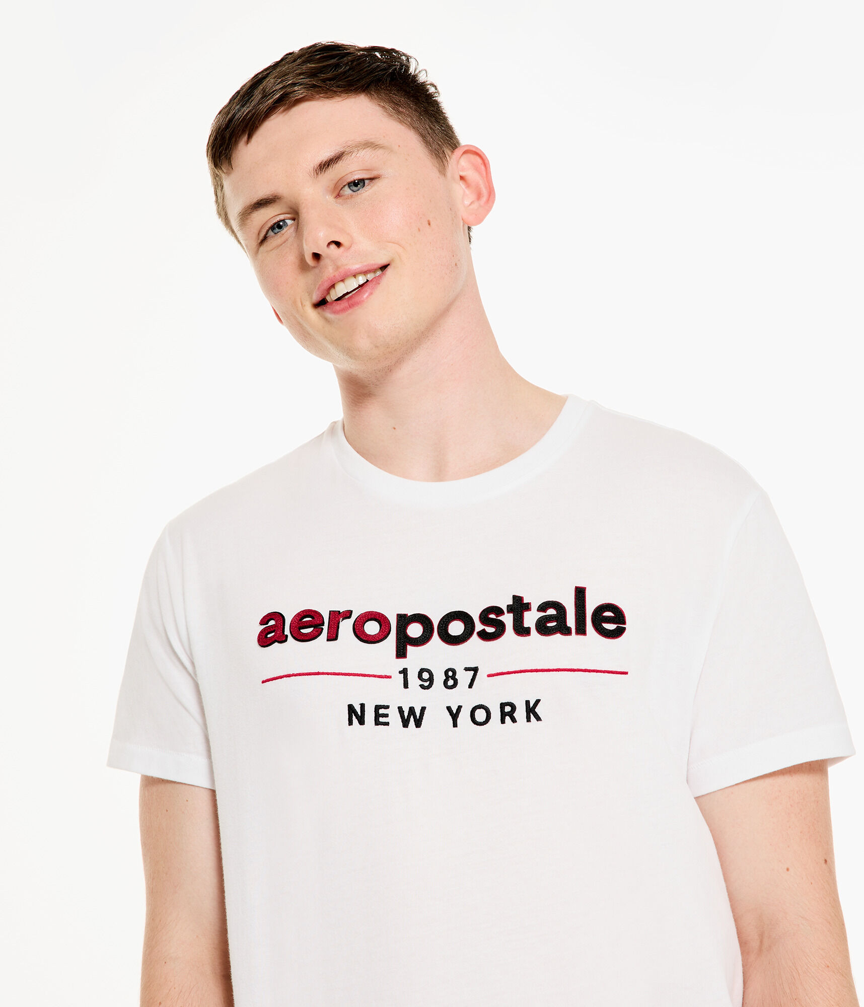 Aeropostale 1987 Logo Appliqu&eacute; Graphic Tee