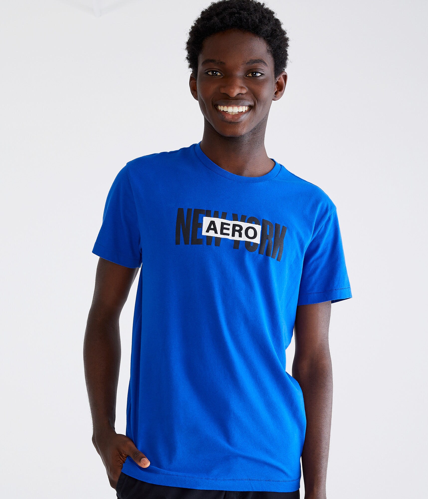 Aero New York Box Logo Appliqu&eacute; Graphic Tee