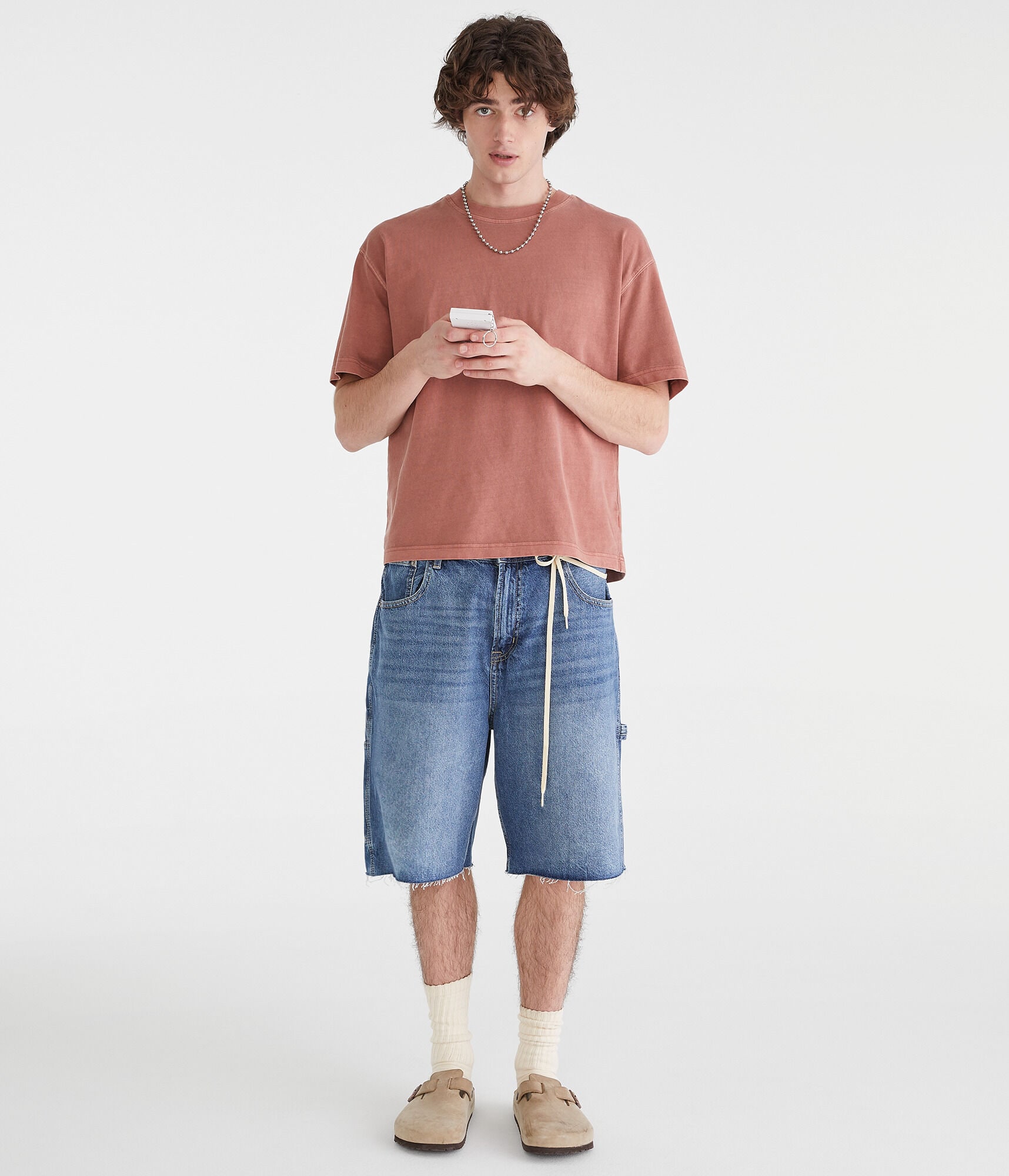 Washed Boxy Fit Crew Tee