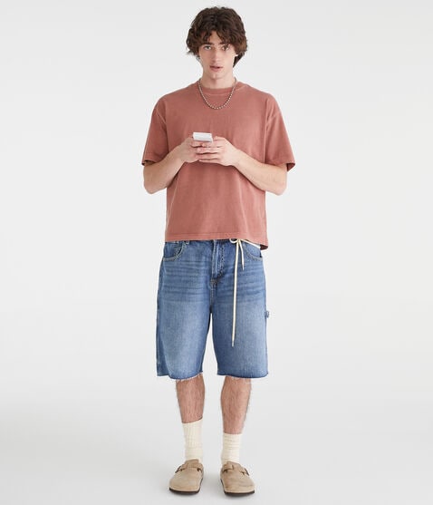 Washed Boxy Fit Crew Tee Washed Boxy Fit Crew Tee