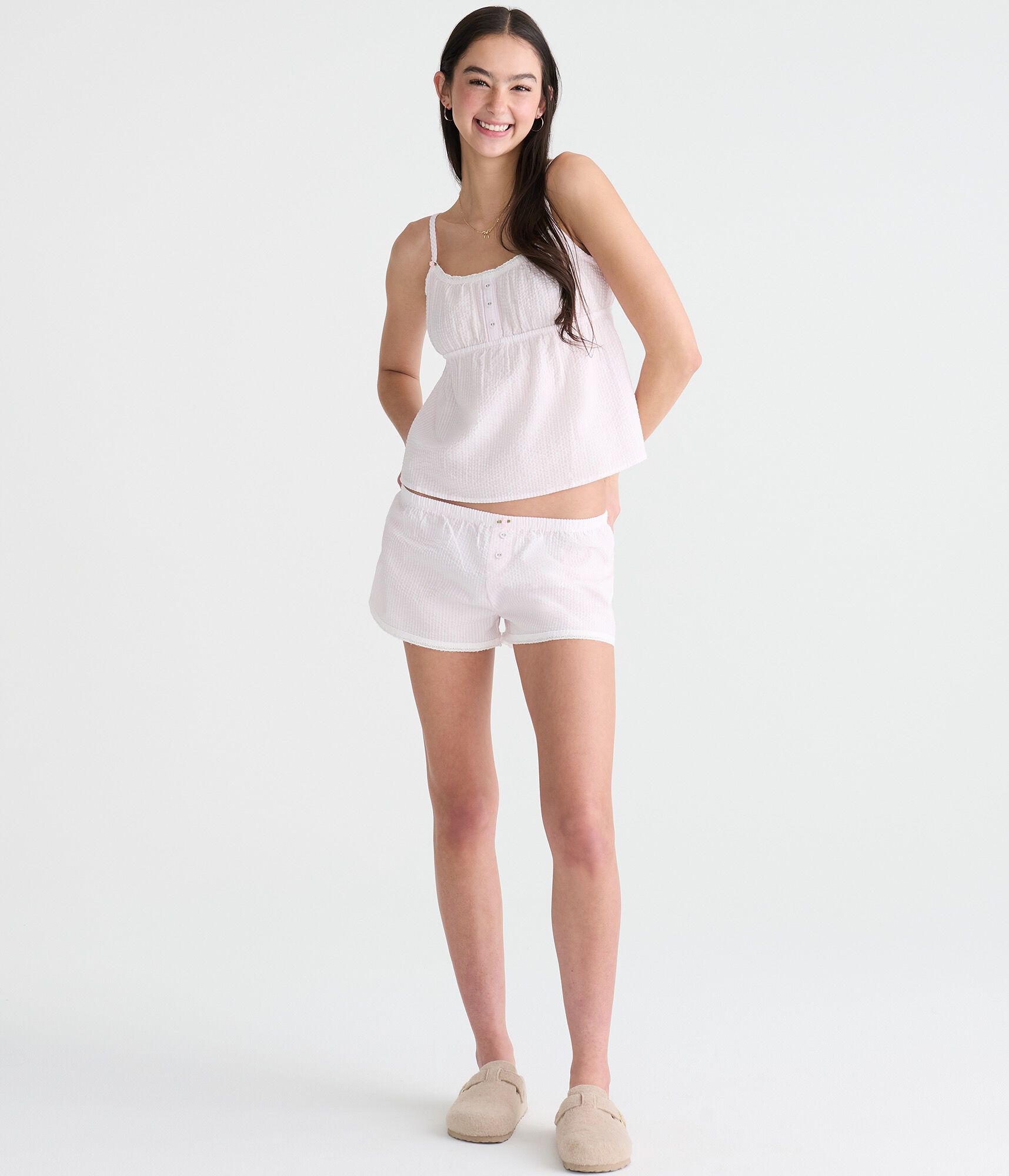 Seersucker Stripe Babydoll Sleep Cami