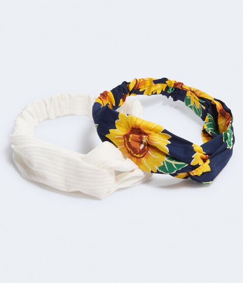 Sunflower & Ribbed Headband 2-Pack Sunflower & Ribbed Headband 2-Pack