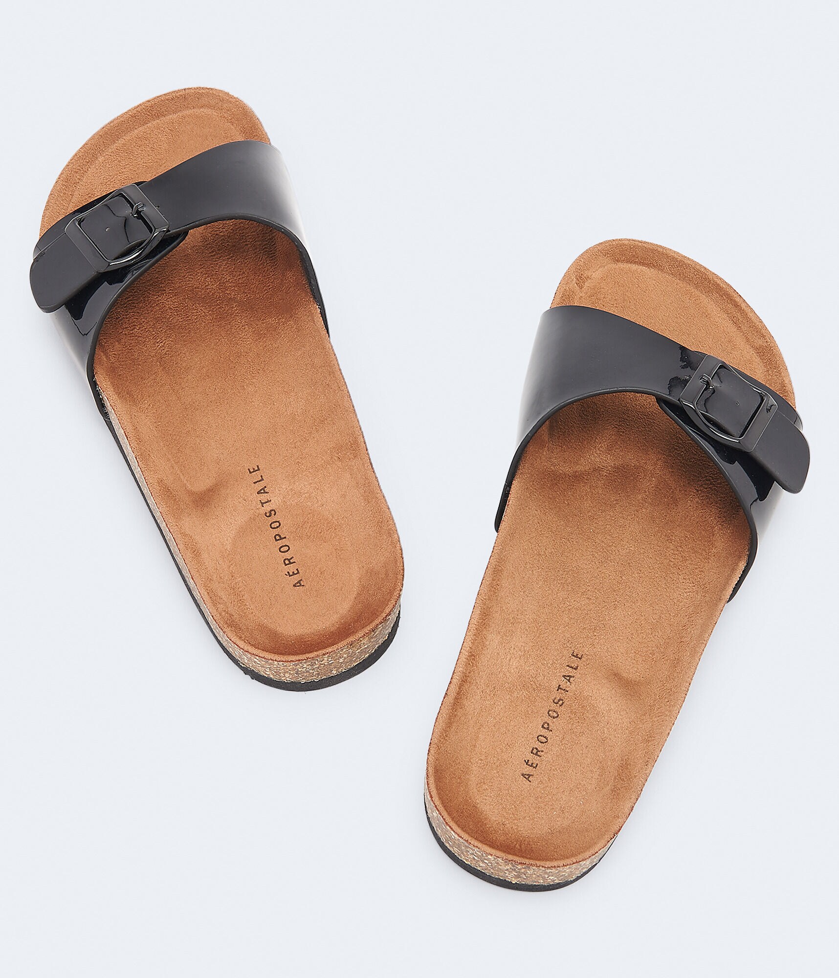 Buckle Cork Slide Sandal