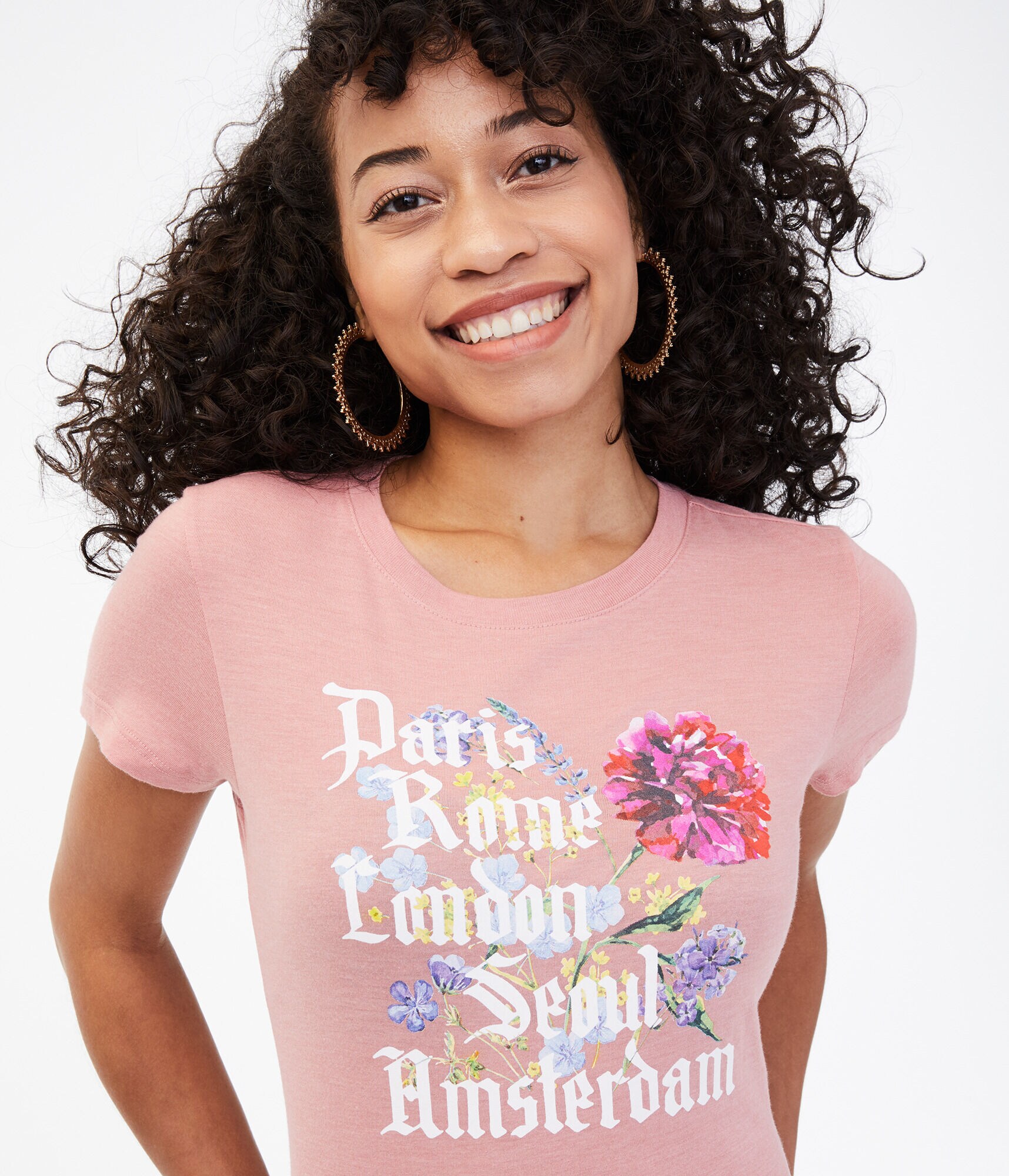 Floral City Names Graphic Tee
