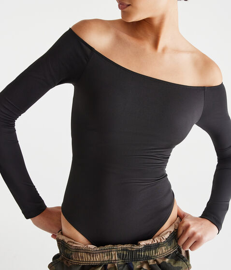 Long Sleeve Seriously Soft Sculpt Off-The-Shoulder Bodysuit Long Sleeve Seriously Soft Sculpt Off-The-Shoulder Bodysuit