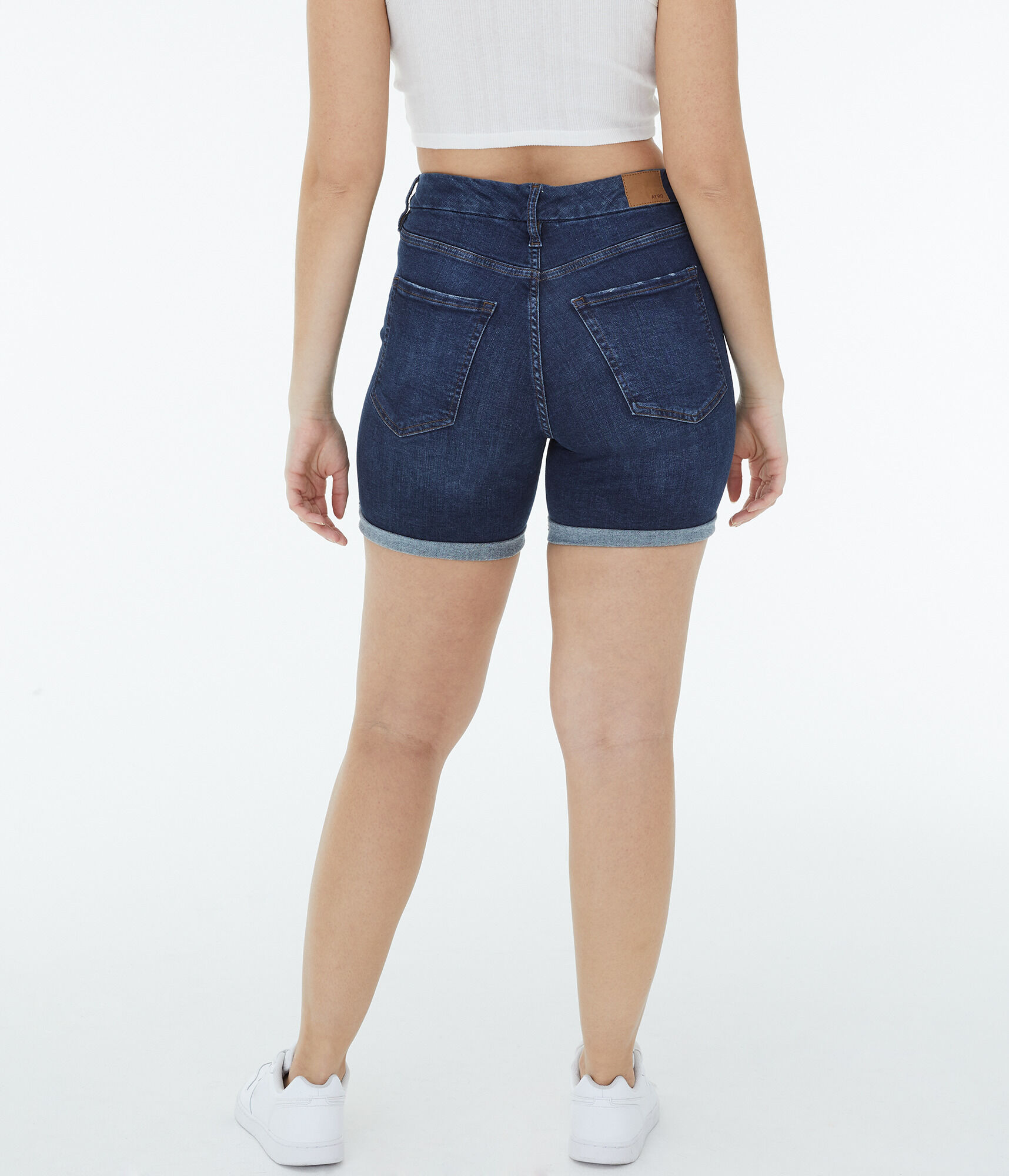 Premium Seriously Stretchy High-Rise Curvy Denim Bermuda Shorts