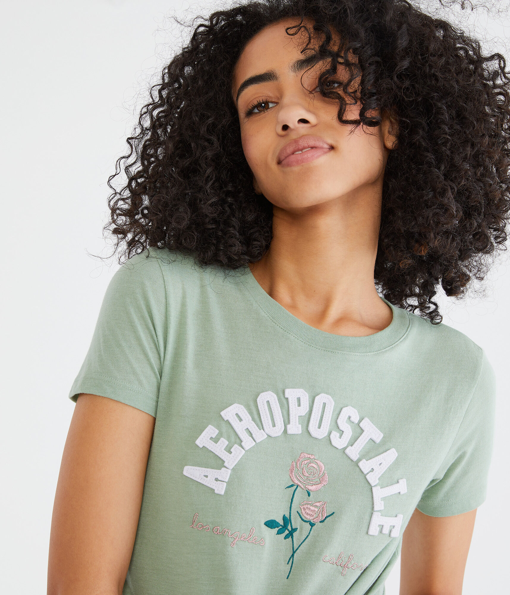 Aeropostale Floral Arch Appliqu&eacute; Graphic Tee