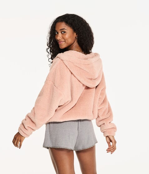 Sherpa Fleece Oversized Full-Zip Hoodie Sherpa Fleece Oversized Full-Zip Hoodie