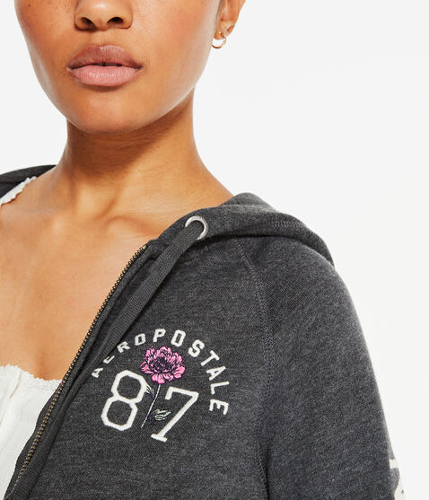 Aeropostale 87 Flower Full-Zip Hoodie
