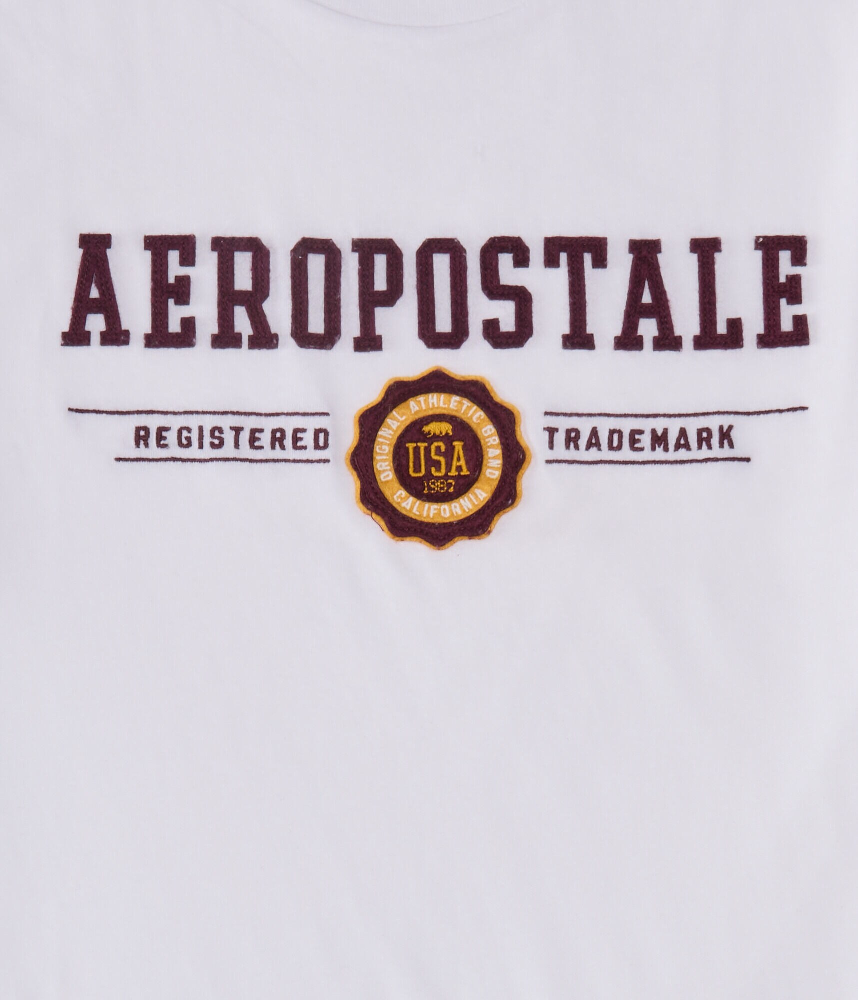Aeropostale Bear Crest Appliqué Graphic Tee