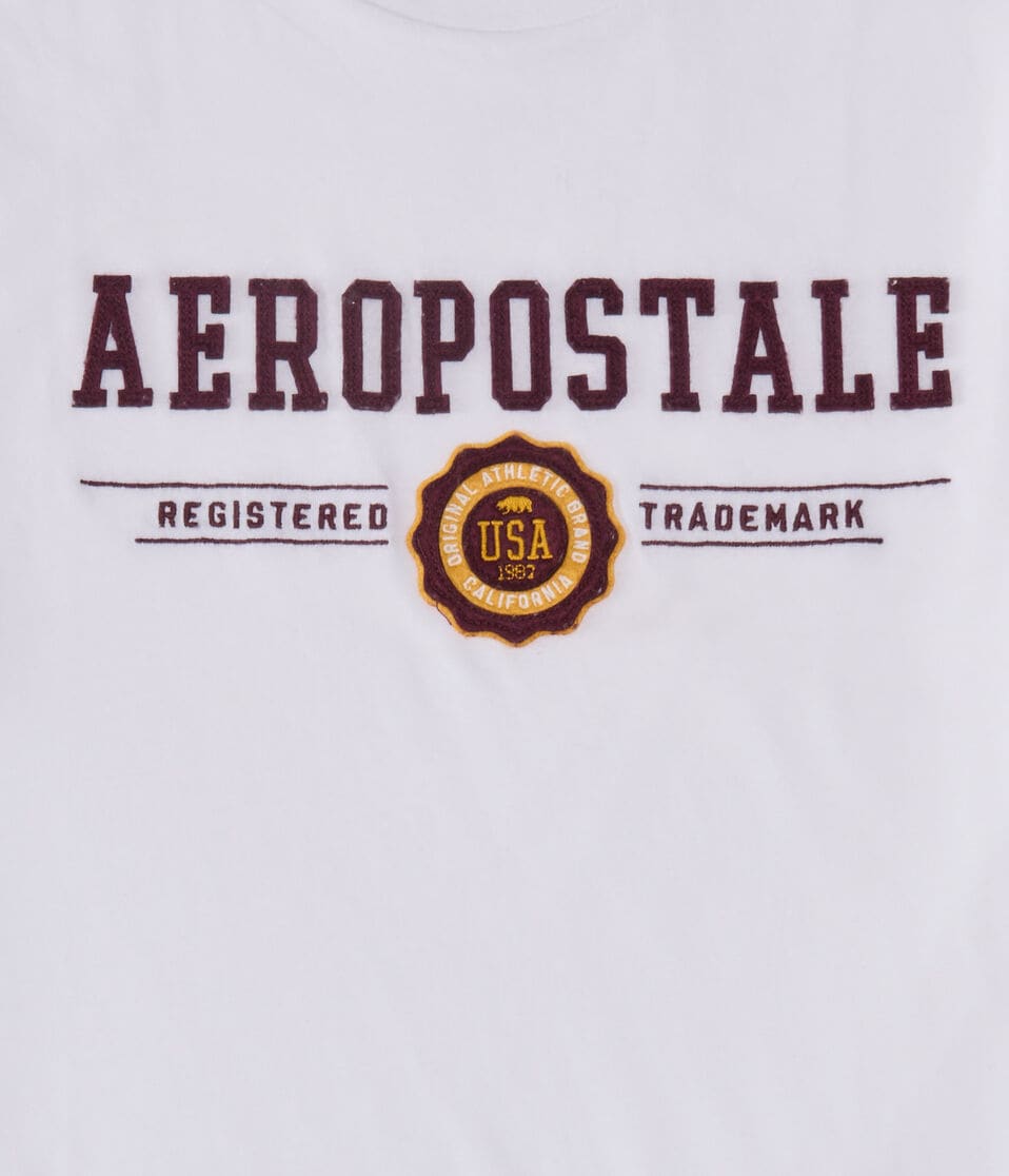 Aeropostale Bear Crest Appliqué Graphic Tee