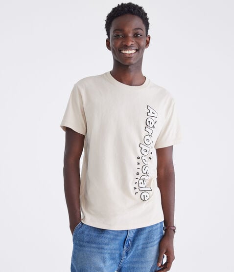 Aeropostale Vertical Appliqué Graphic Tee