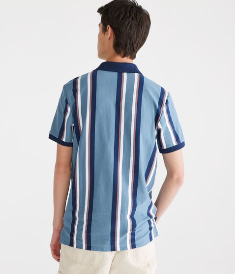 Vertical Stripe Jersey Polo Vertical Stripe Jersey Polo