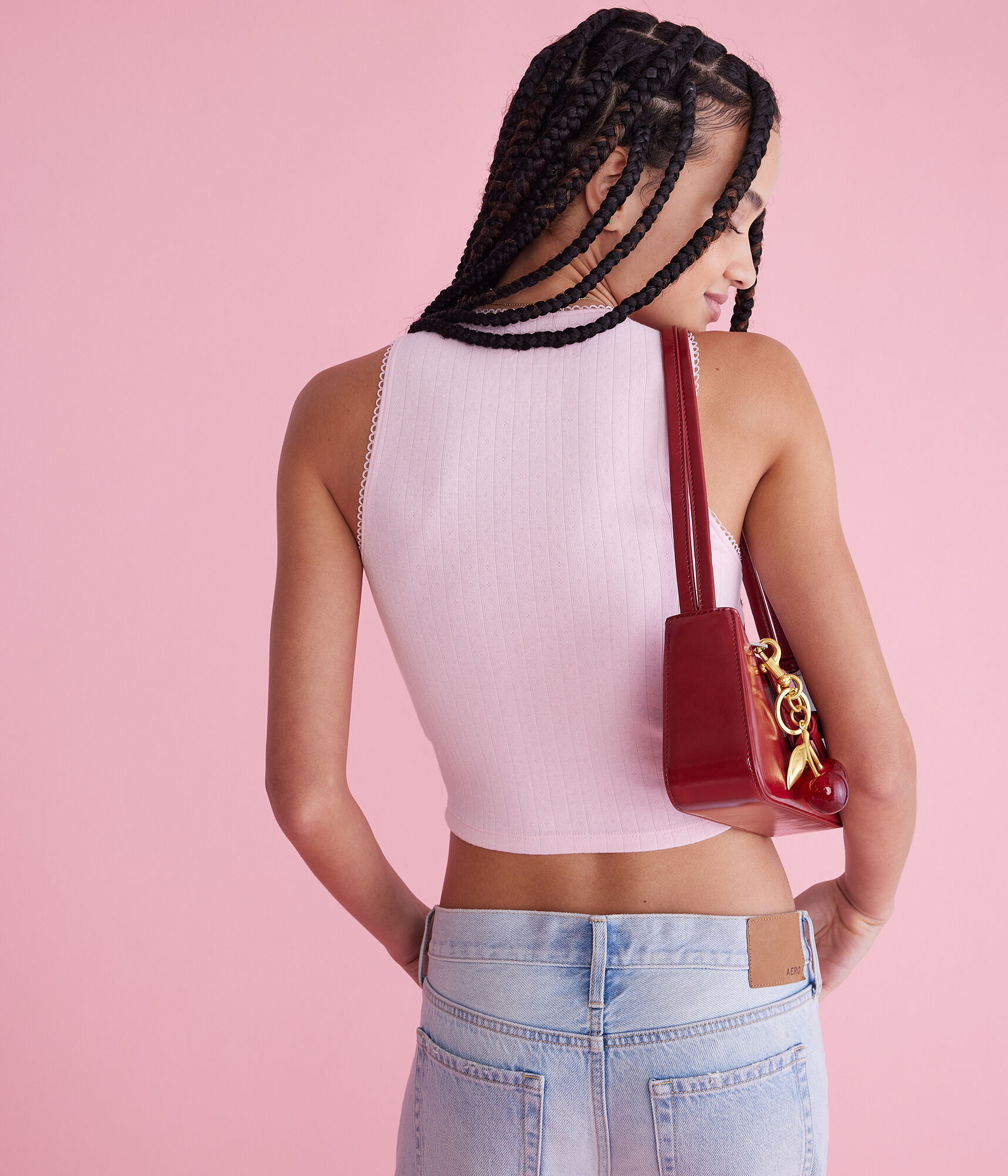 Cherry Coke Cropped Scoop-Neck Tank