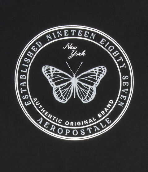 Aeropostale Butterfly Foil Graphic Tee Aeropostale Butterfly Foil Graphic Tee