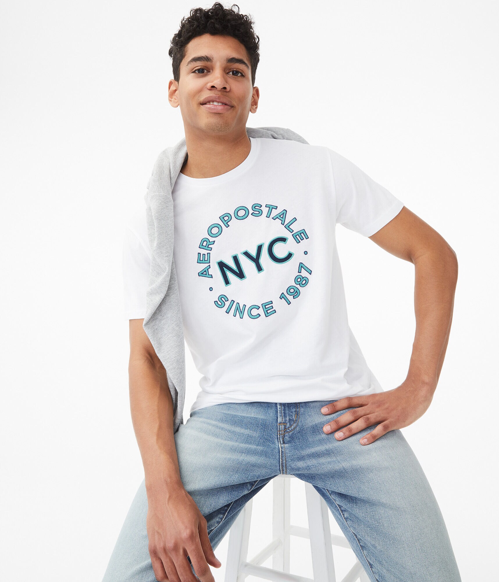 NYC Circle Logo Appliqu&eacute; Graphic Tee