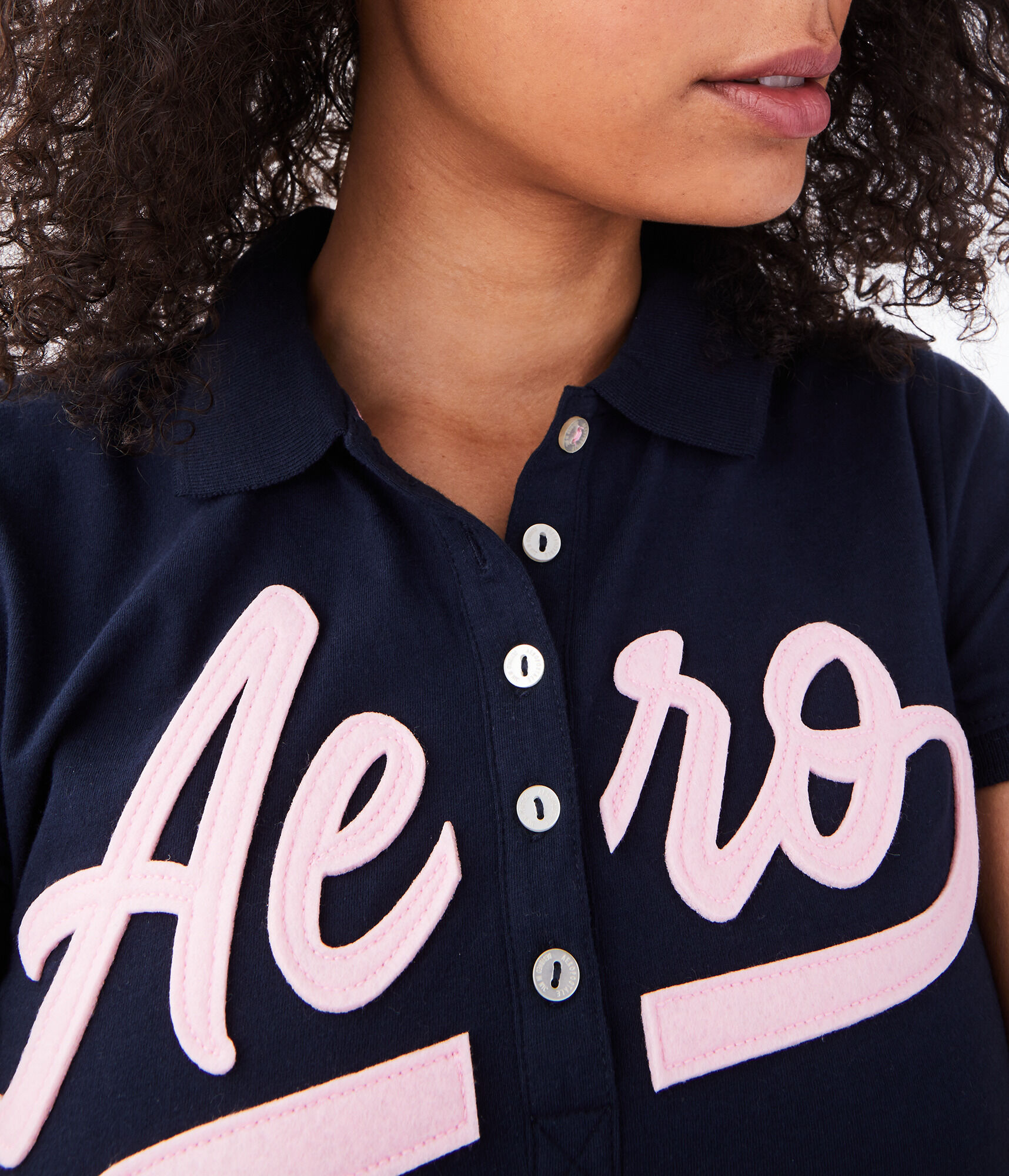 Aero Script Graphic Jersey Polo***