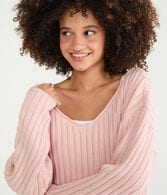 Ribbed V-Neck Sweater