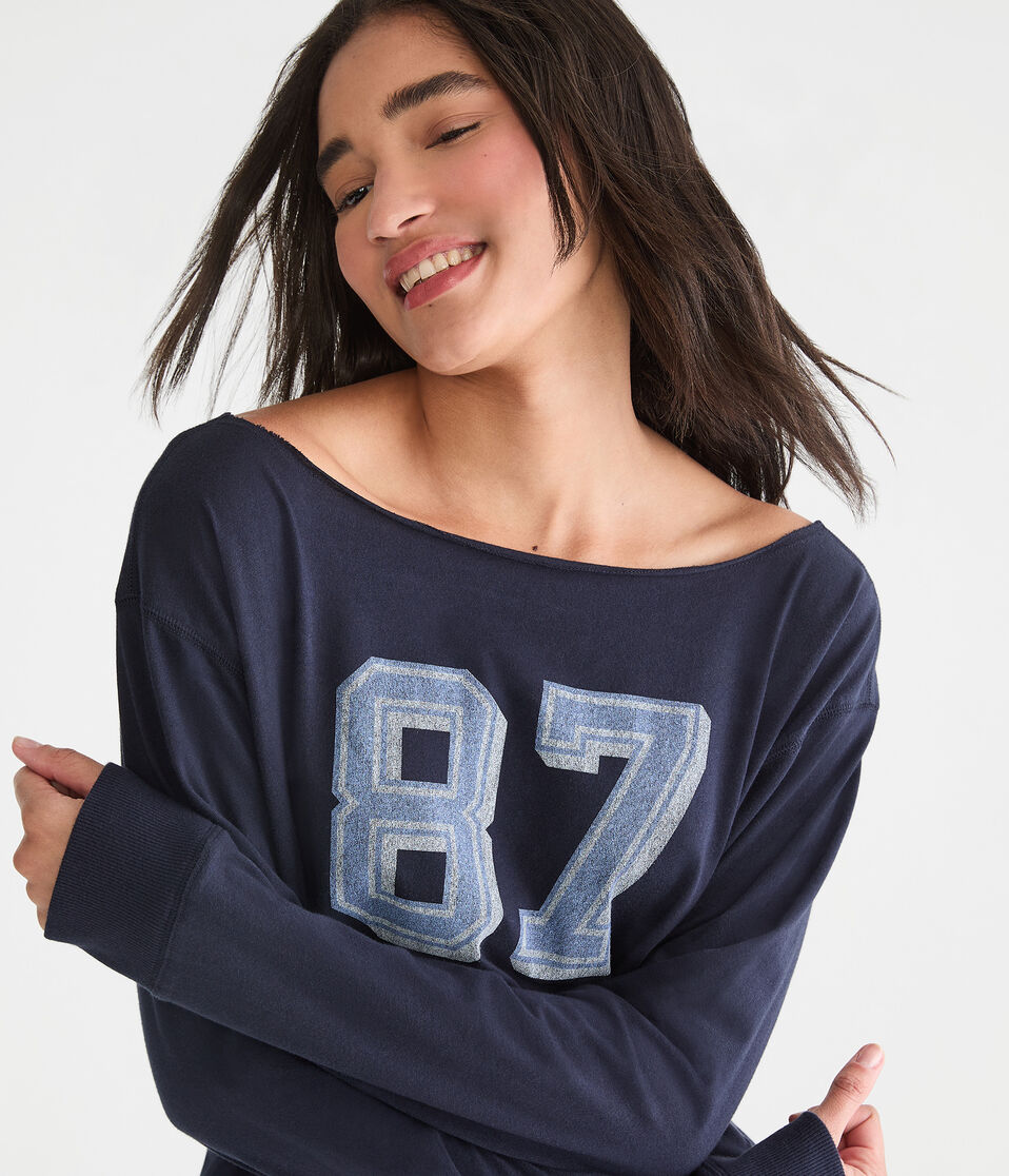 Long Sleeve Seriously Soft 87 Off-The-Shoulder Tee