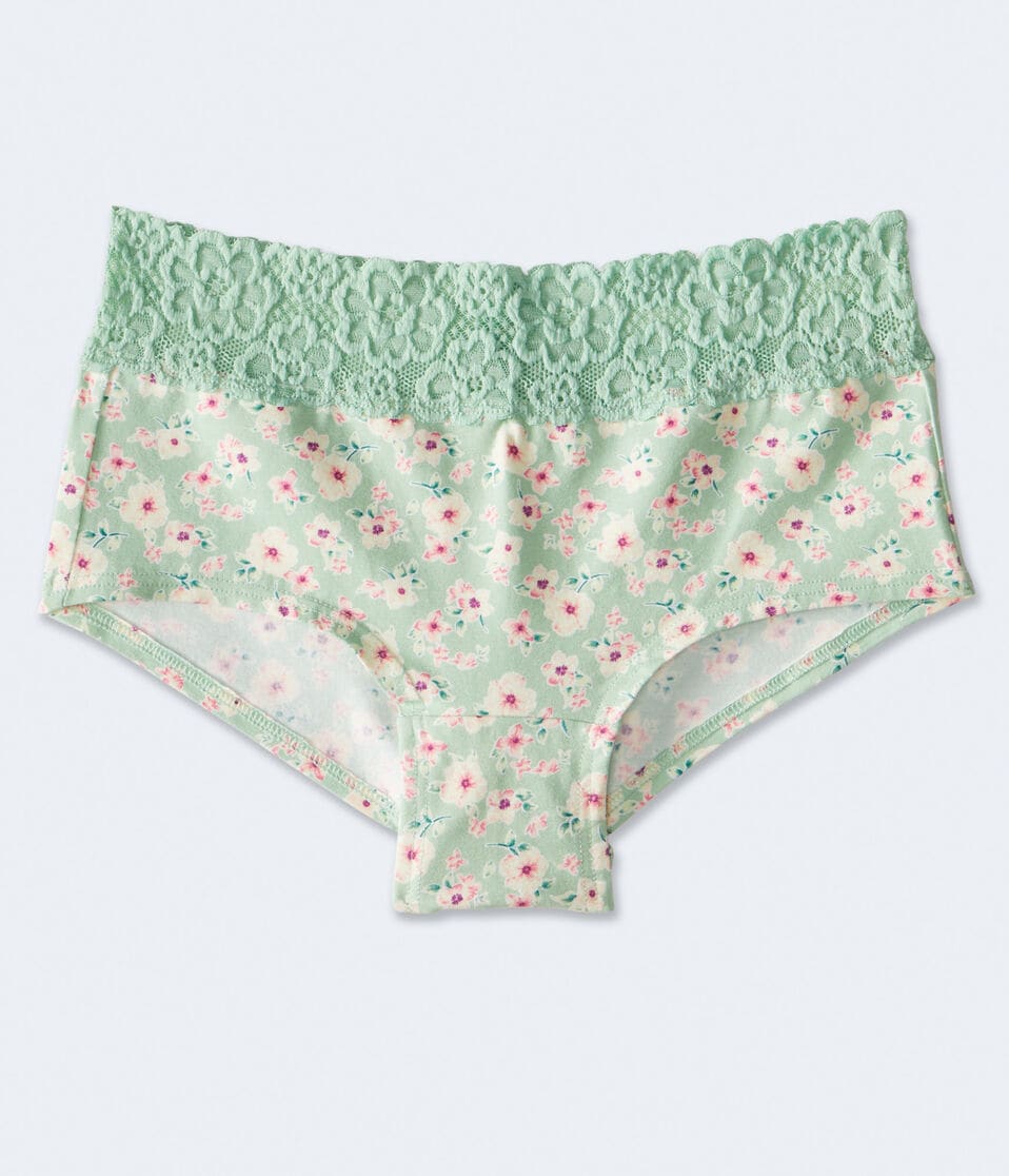 Floral Lace-Trim Boyshort