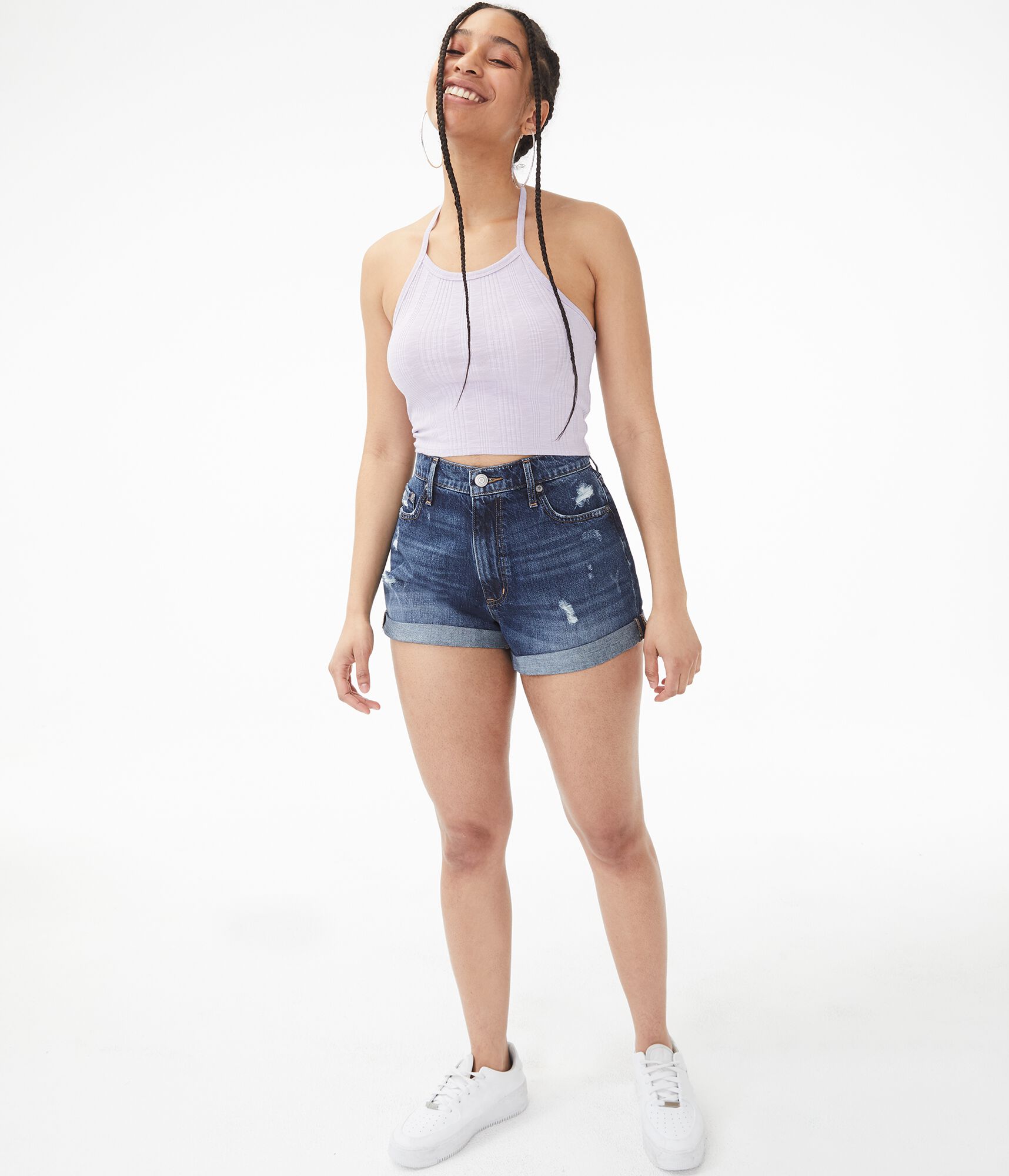 curvy girl jean shorts