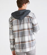 Long Sleeve Plaid Hooded Flannel Shirt