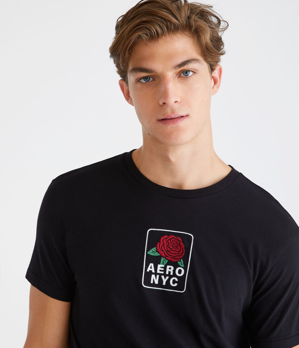 Aero NYC Rose Logo Graphic Tee