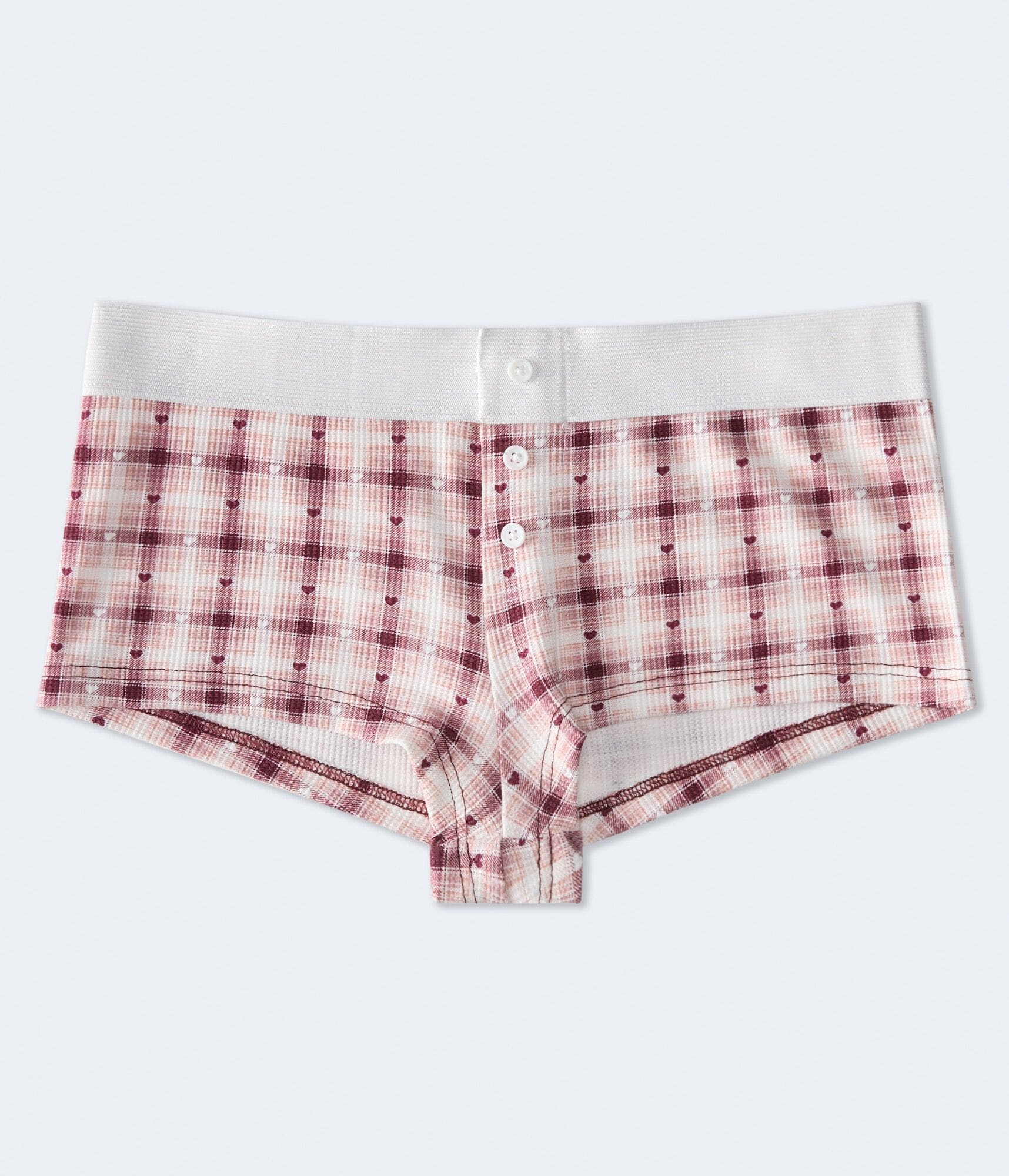 Plaid Hearts Mini Boxer