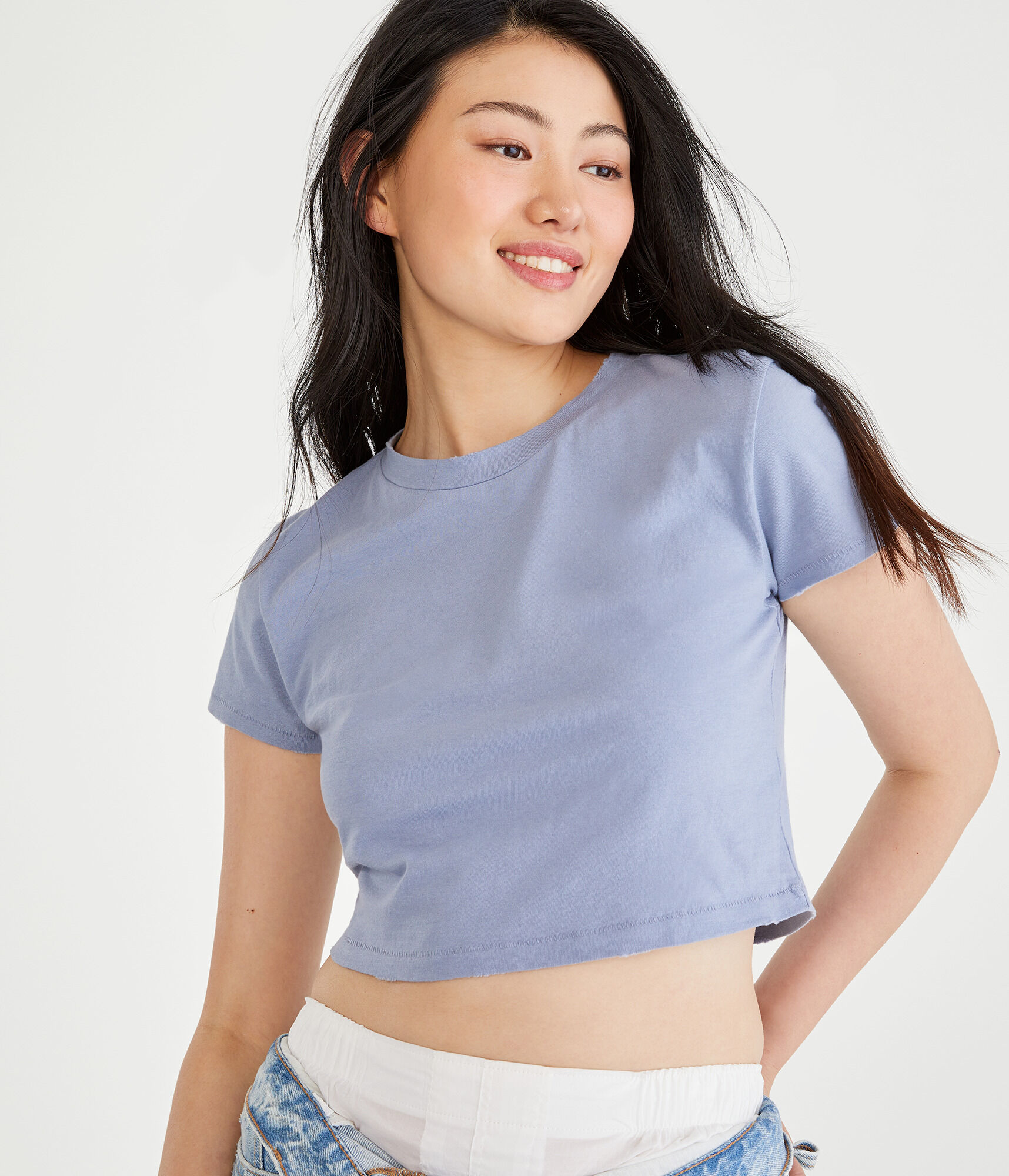 Solid Vintage Fit Crew Tee