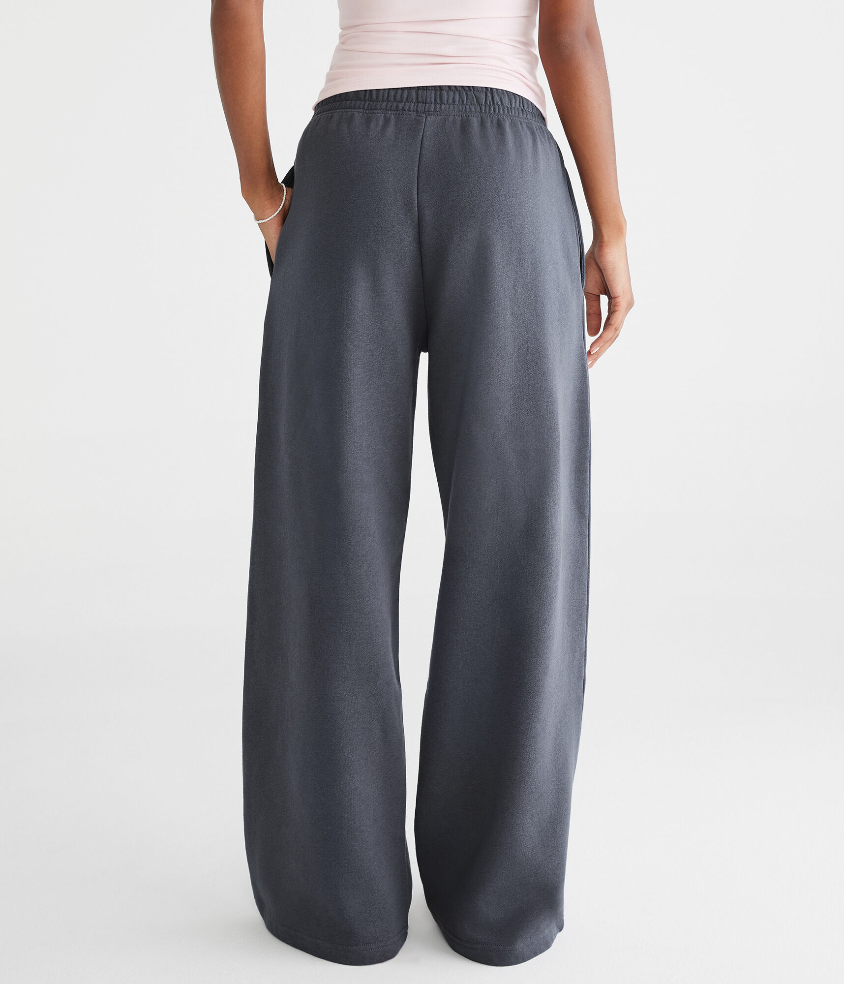Mid-Rise Wide Leg Sweatpants